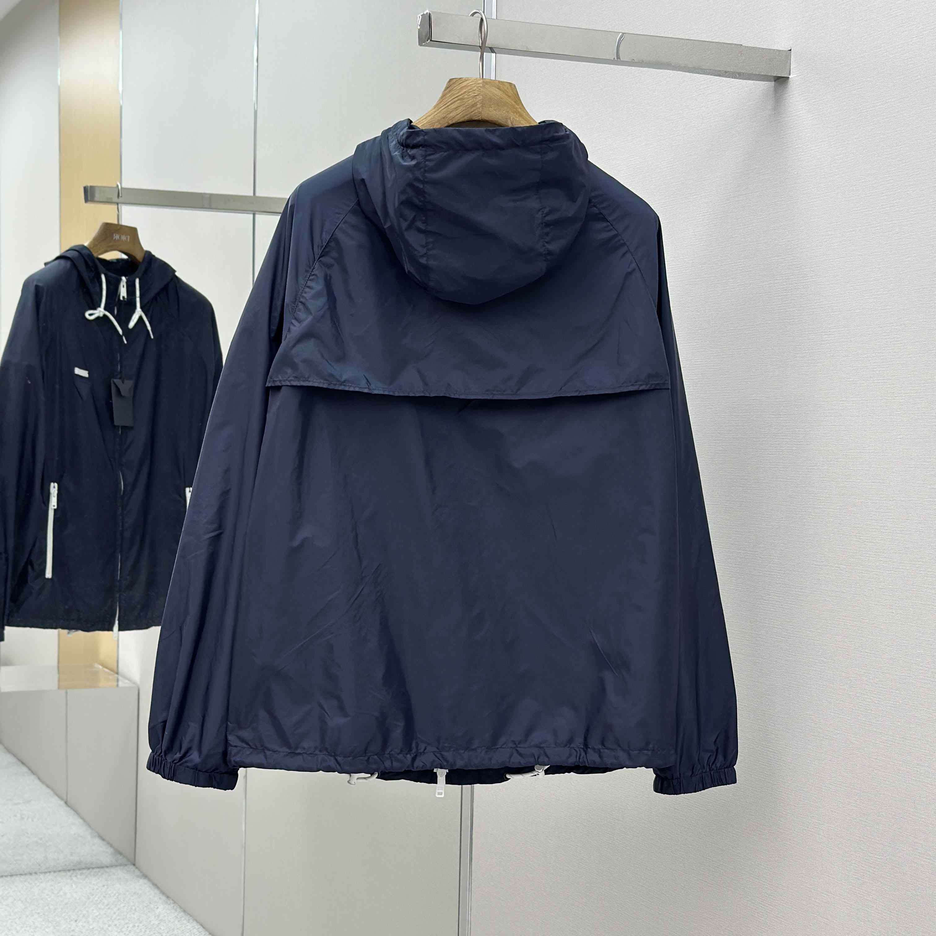 Prada Navy Blue Re-Nylon Wind Breaker - DopestKickz