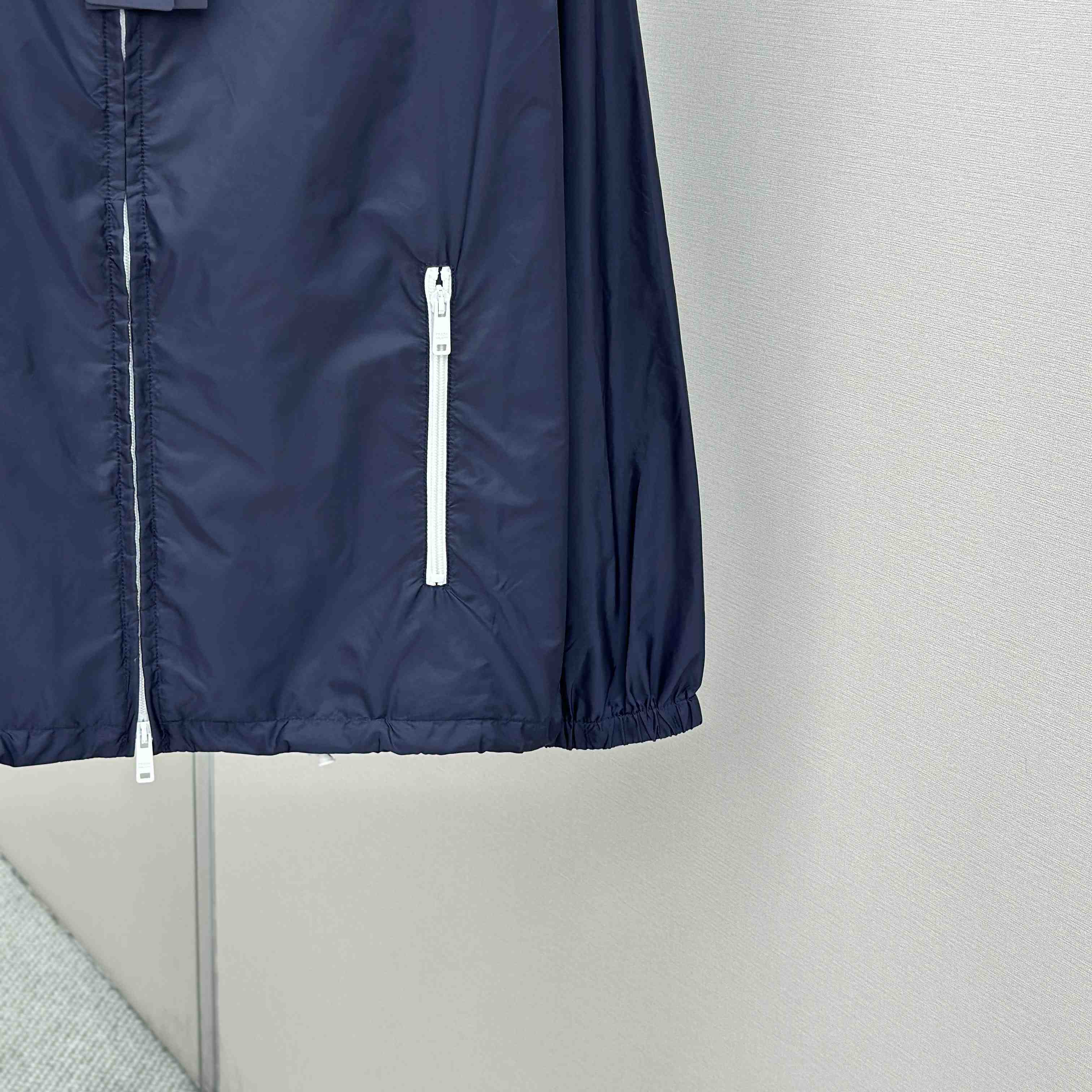 Prada Navy Blue Re-Nylon Wind Breaker - DopestKickz