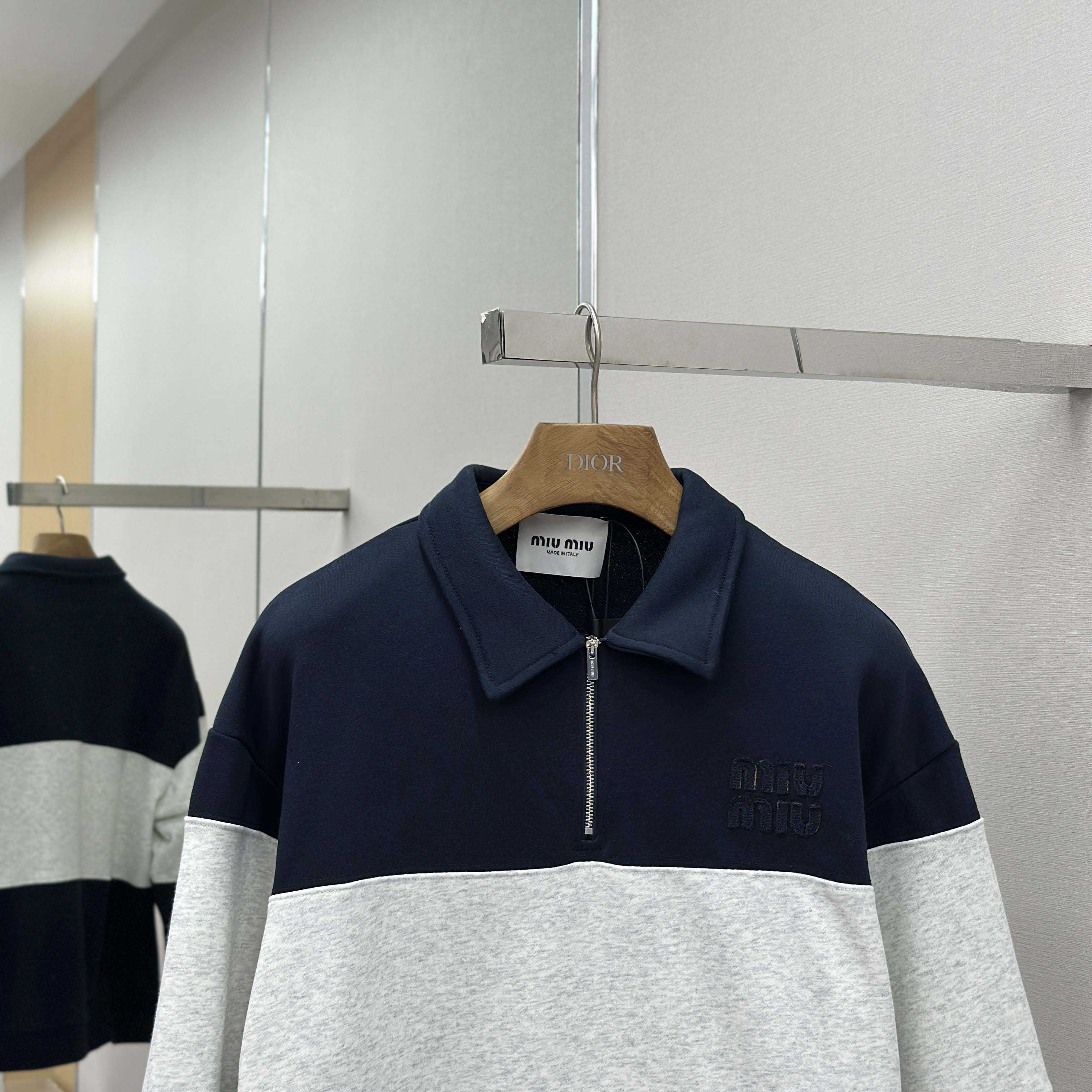 Miu Miu Half-zip Cotton Sweatshirt - DopestKickz