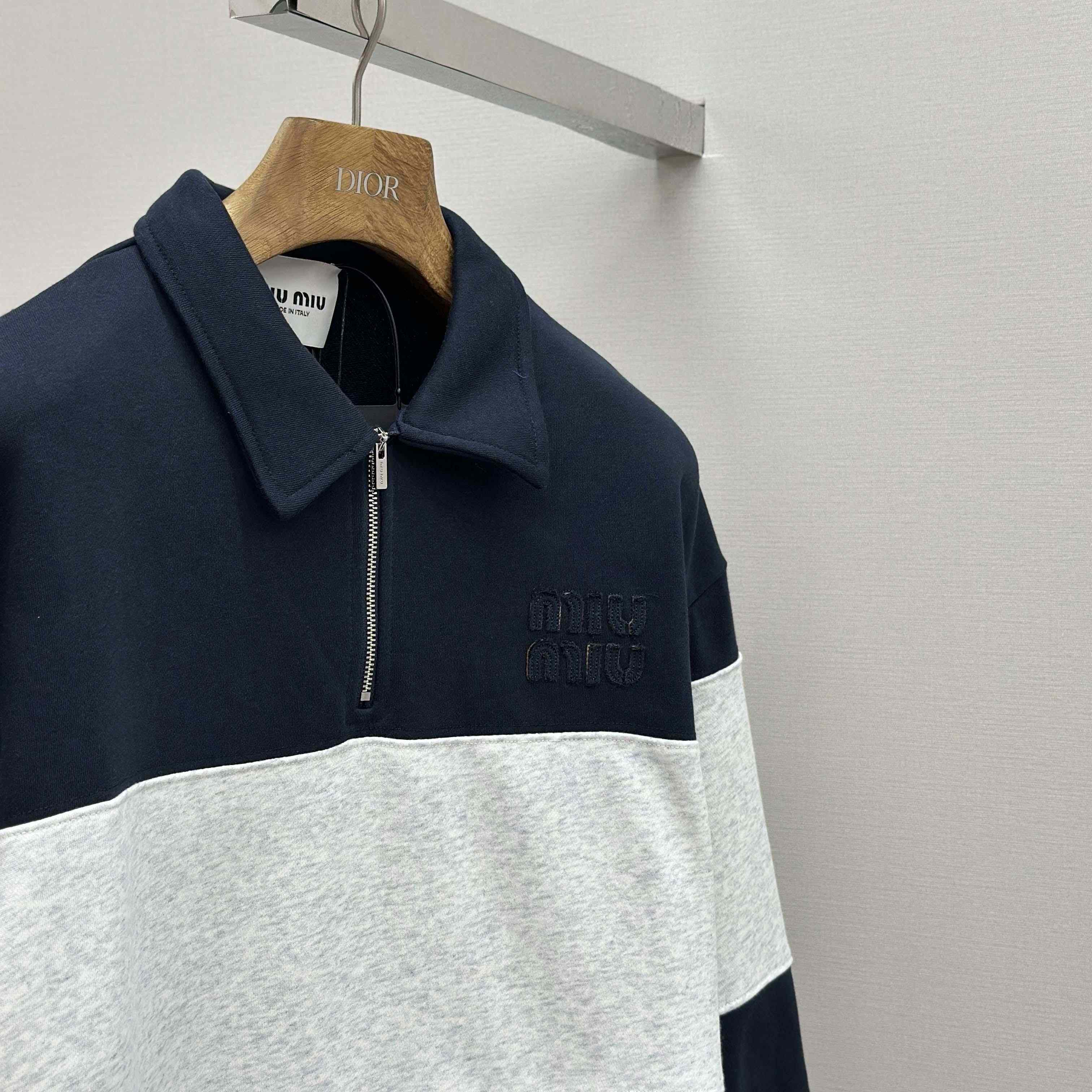 Miu Miu Half-zip Cotton Sweatshirt - DopestKickz