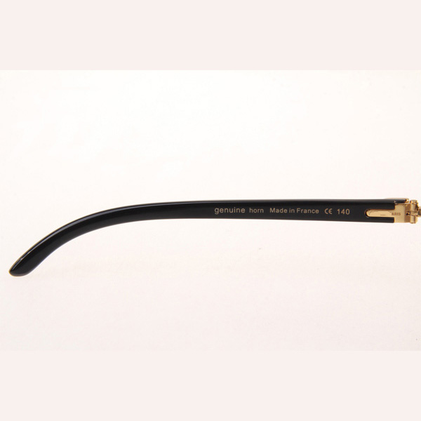 Cartier CT_3524012 Diamond White Mix Black Buffalo Eyeglasses In Gold Brown - DopestKickz