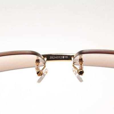Cartier CT_3524012 Diamond White Mix Black Buffalo Eyeglasses In Gold Brown - DopestKickz