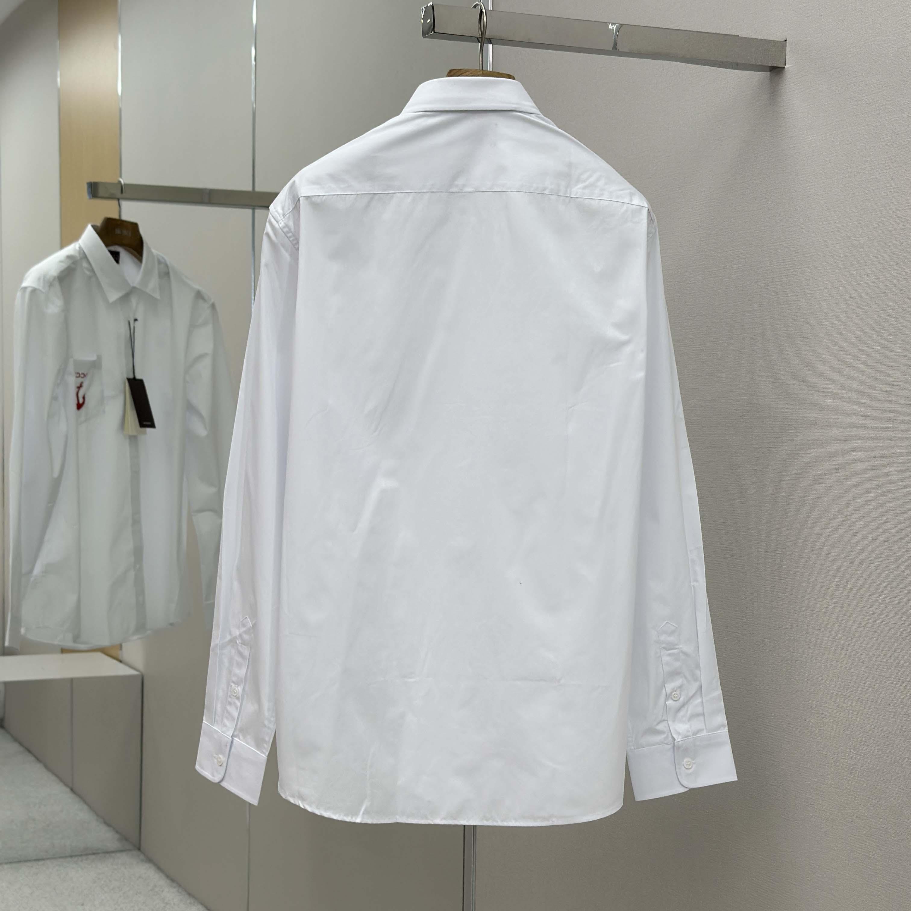 Gucci Cotton Poplin Shirt With Embroidery - DopestKickz