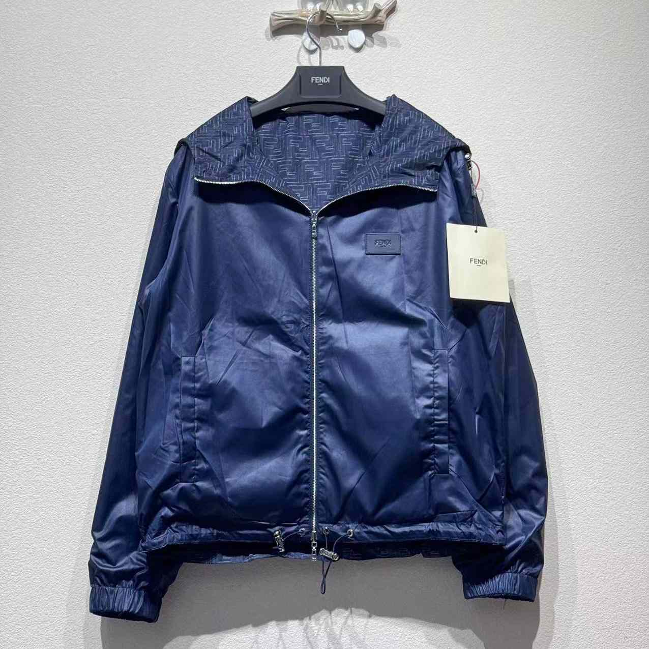 Fendi Blue FF Nylon Jacket - DopestKickz