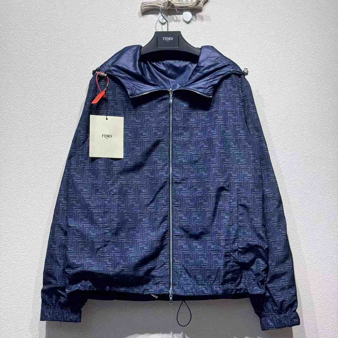 Fendi Blue FF Nylon Jacket - DopestKickz