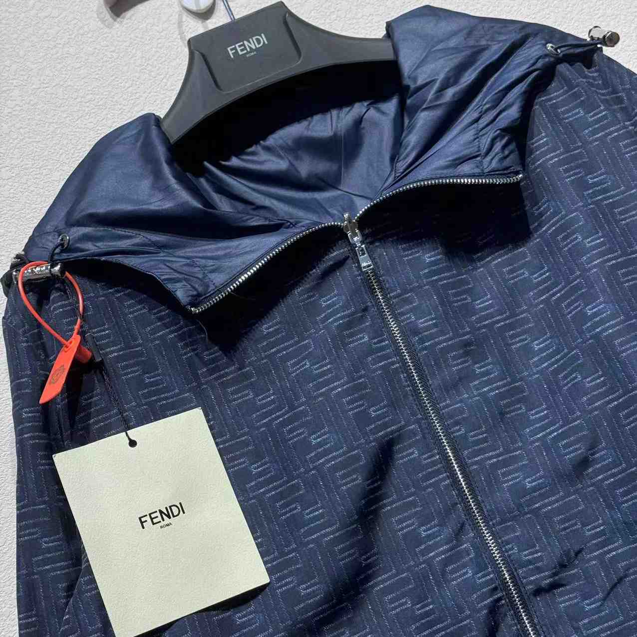 Fendi Blue FF Nylon Jacket - DopestKickz