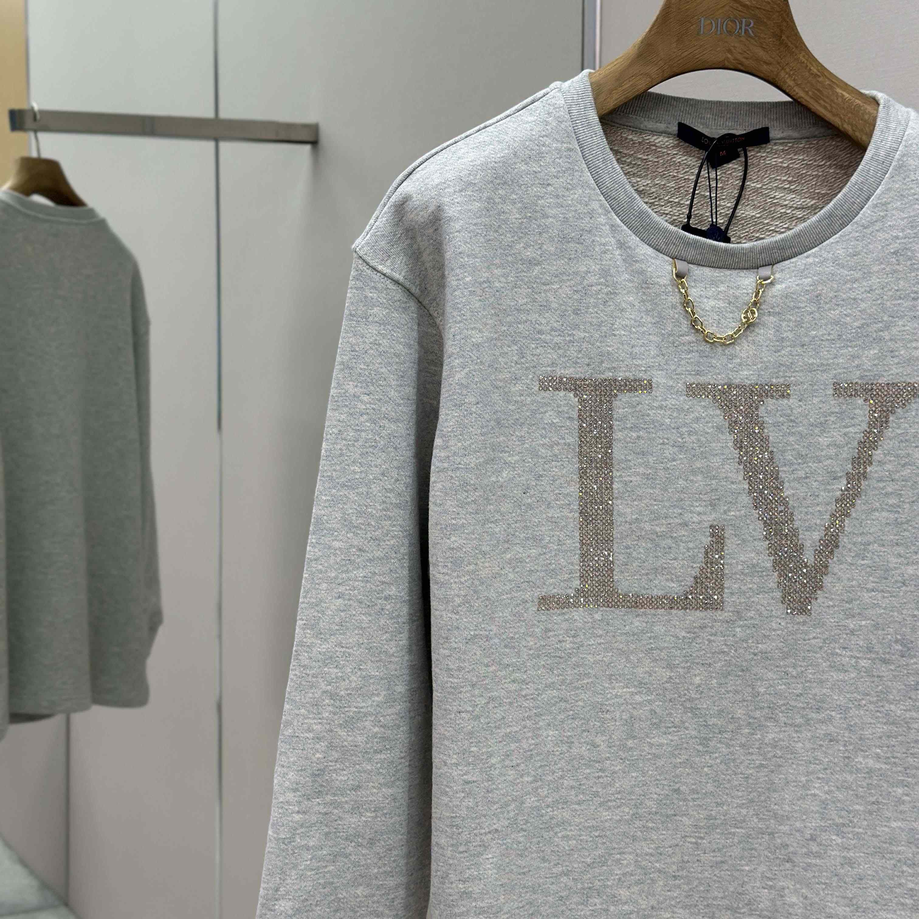 Louis Vuitton Rhinestone Signature Sweater   1AIBL9 - DopestKickz