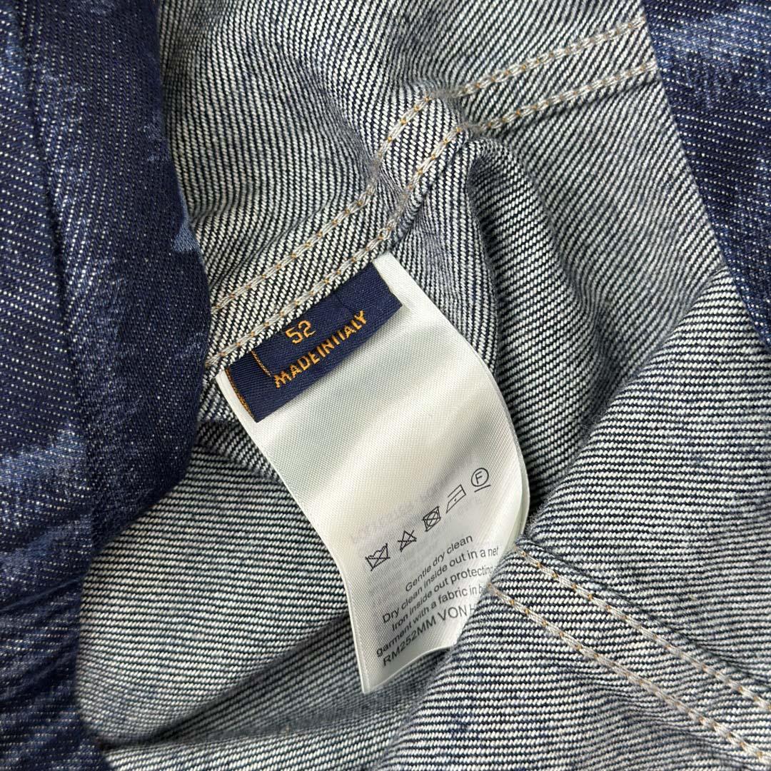 Louis Vuitton Chic Collarless Denim Jacket   1AHUXT - DopestKickz