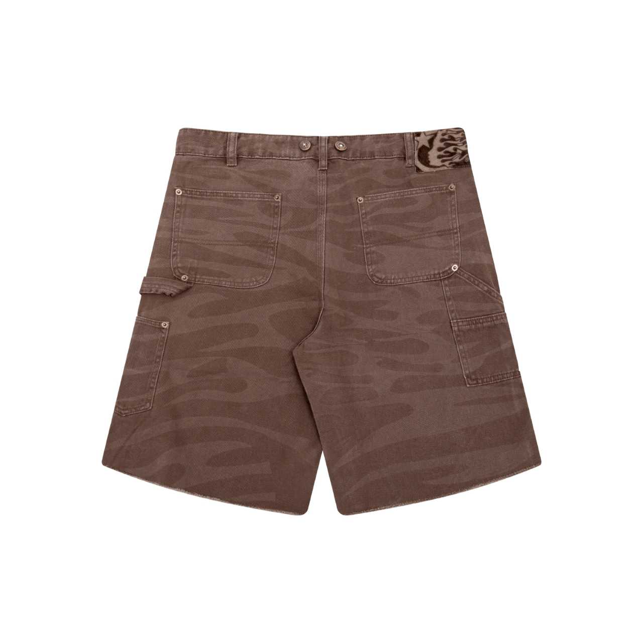 Hellstar Brown Camo Denim Shorts - DopestKickz