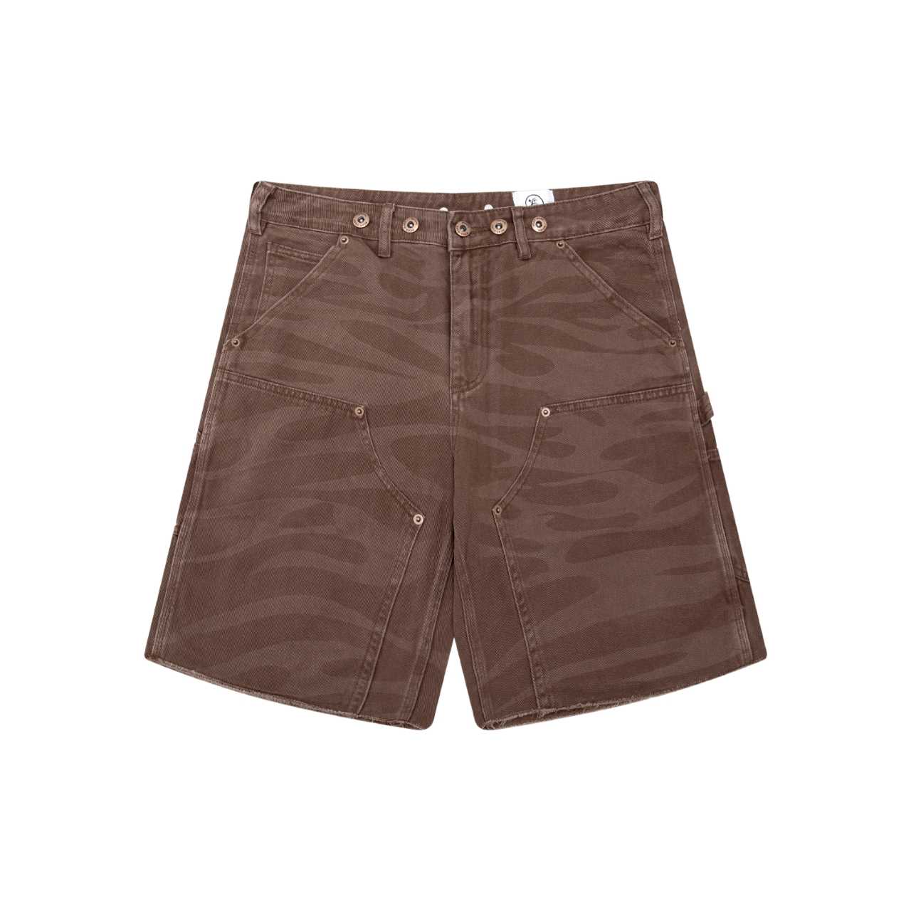 Hellstar Brown Camo Denim Shorts - DopestKickz
