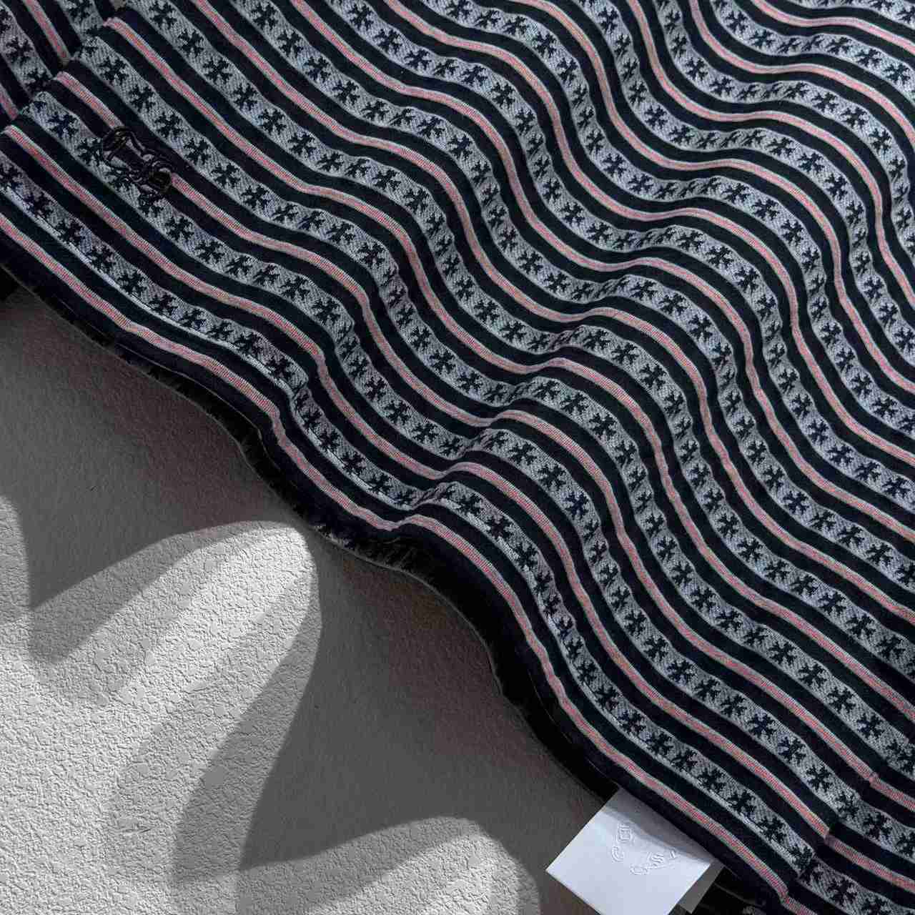 Chrome Heart Striped Polo Shirt - DopestKickz