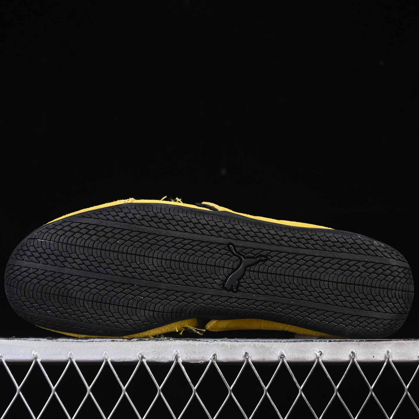 Balenciaga Speedcat Suede Balenciaga In Yellow And Black Distressed Suede Cowskin - DopestKickz