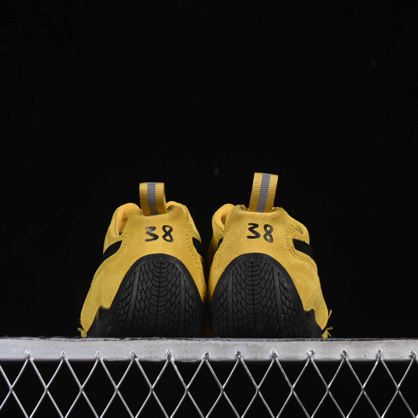 Balenciaga Speedcat Suede Balenciaga In Yellow And Black Distressed Suede Cowskin - DopestKickz