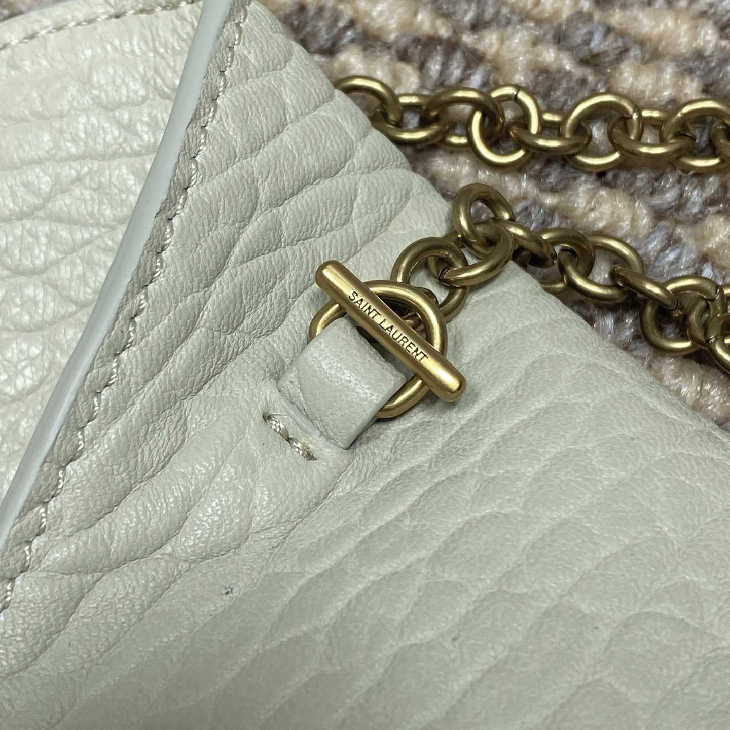 Saint Laurent Cassandre Chain Pouch In Lambskin - DopestKickz