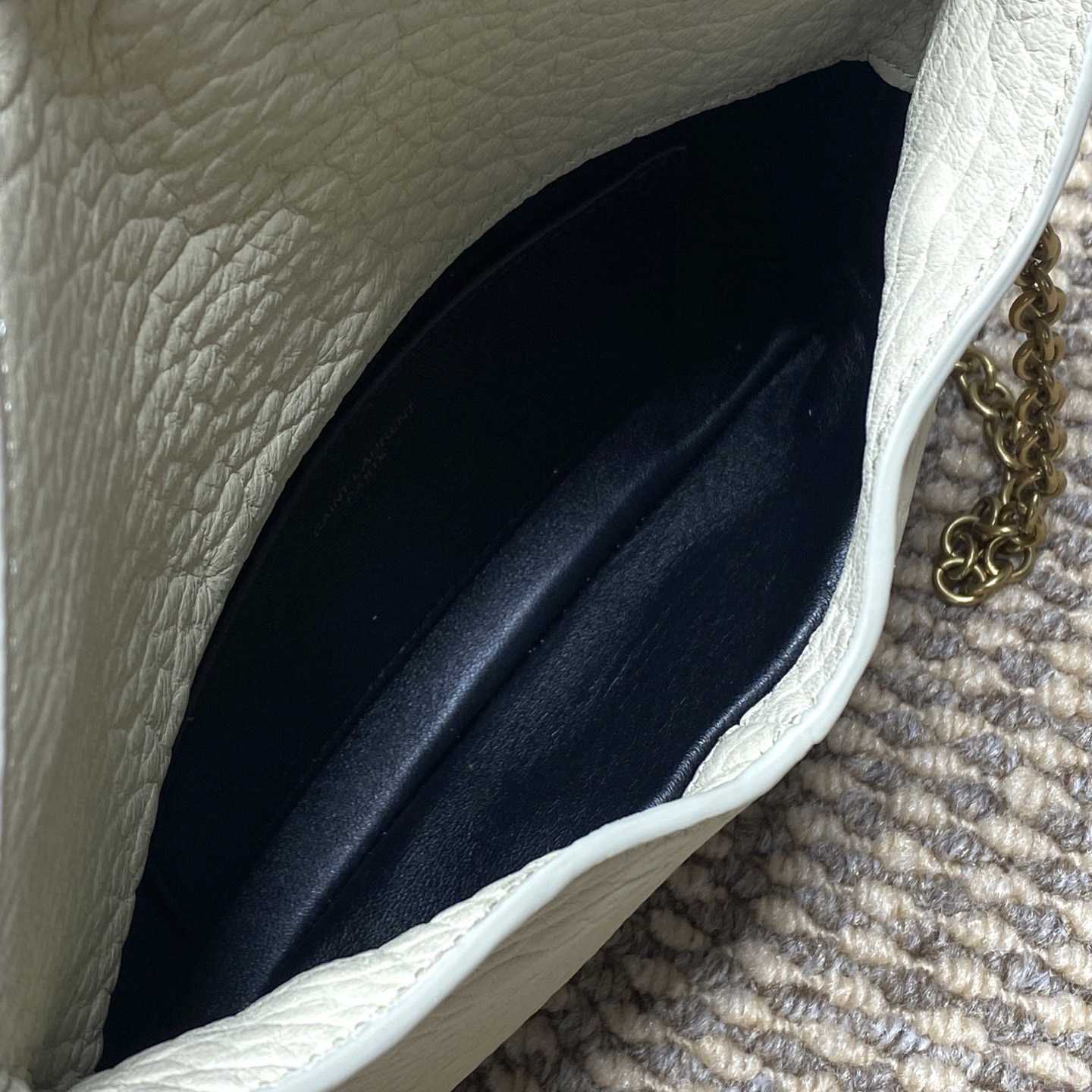 Saint Laurent Cassandre Chain Pouch In Lambskin - DopestKickz