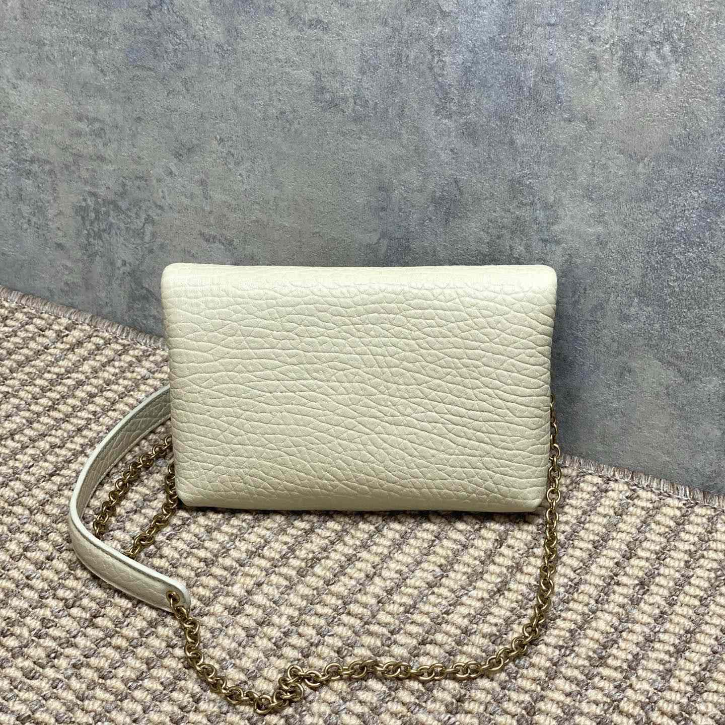 Saint Laurent Cassandre Chain Pouch In Lambskin - DopestKickz