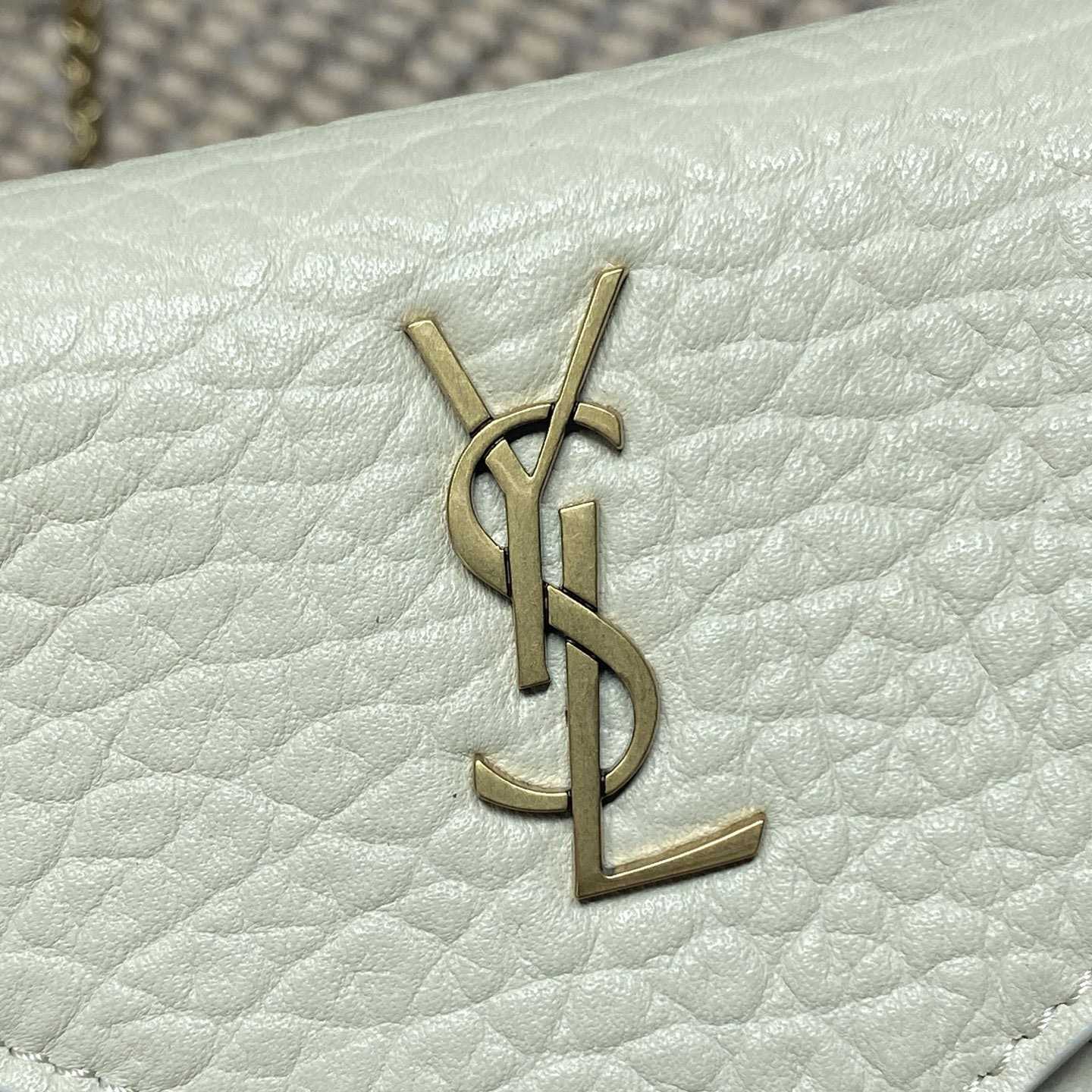 Saint Laurent Cassandre Chain Pouch In Lambskin - DopestKickz