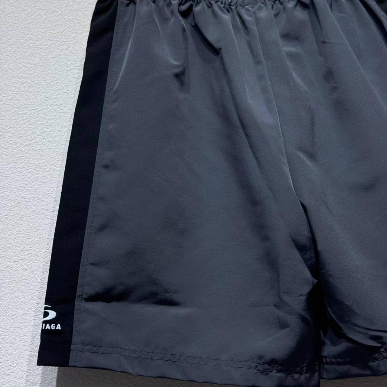 Balenciaga Loop Sports Icon Basketball Swim Shorts In Anthracite And Black - DopestKickz