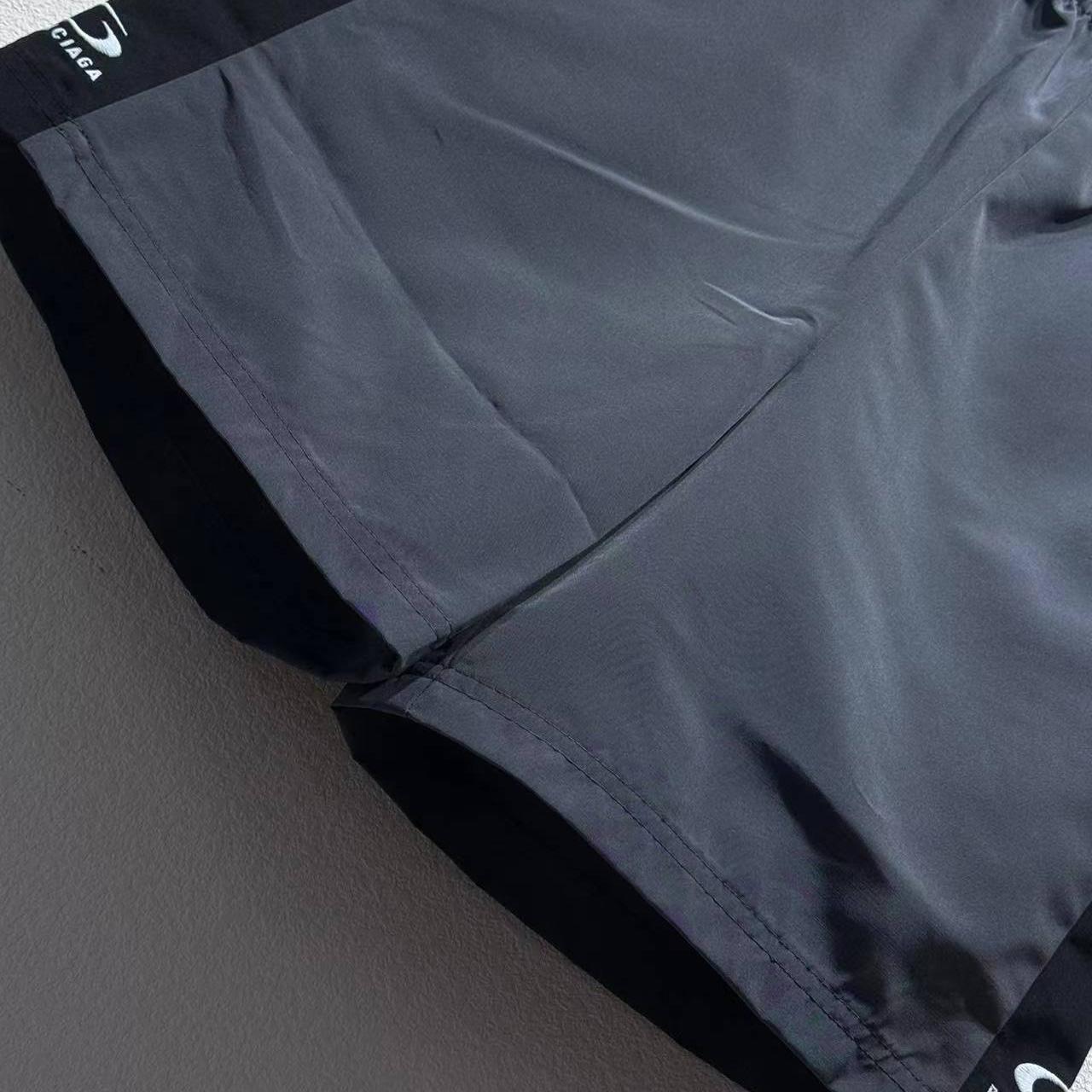 Balenciaga Loop Sports Icon Basketball Swim Shorts In Anthracite And Black - DopestKickz