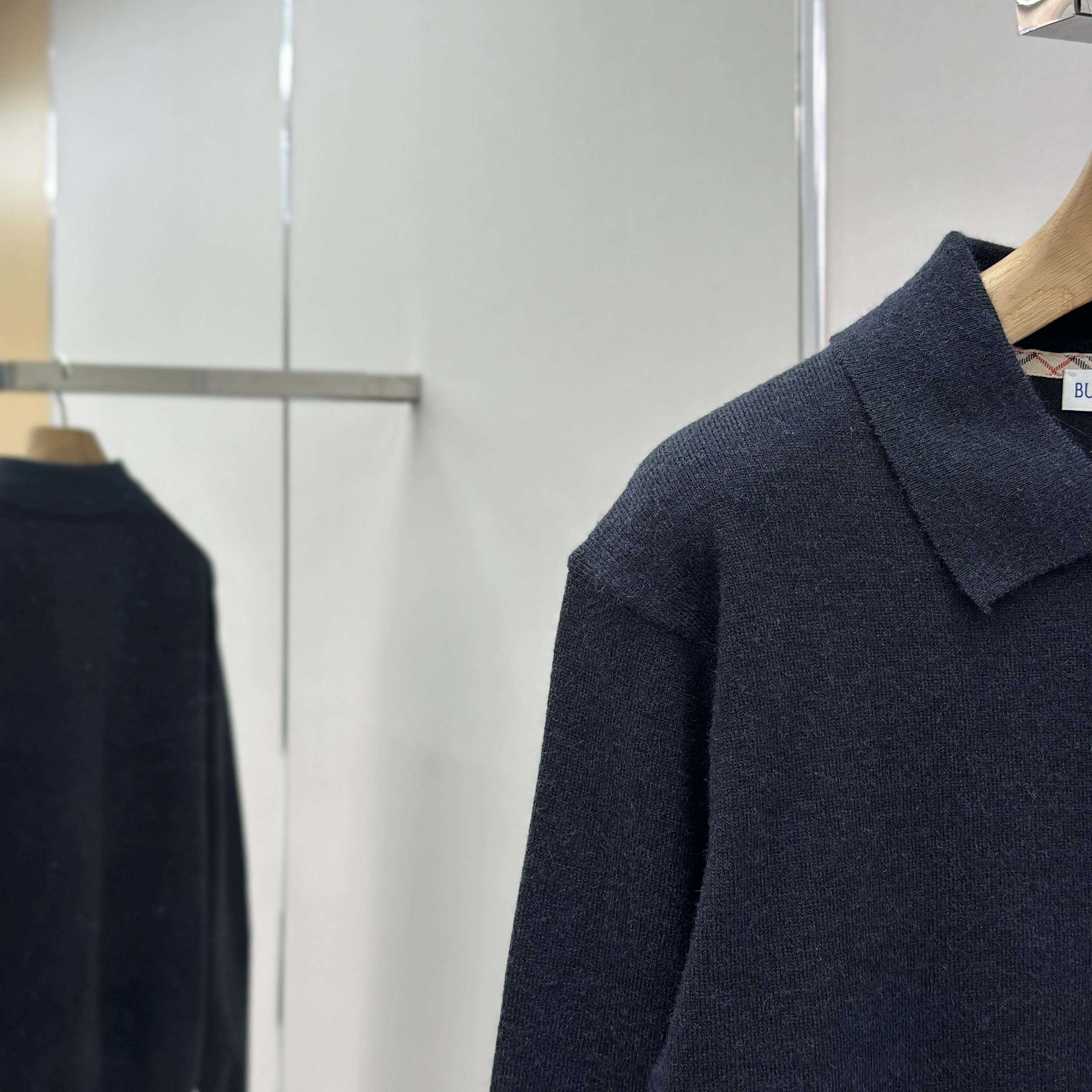 Burberry Long-sleeve Cashmere Blend Polo Shirt - DopestKickz