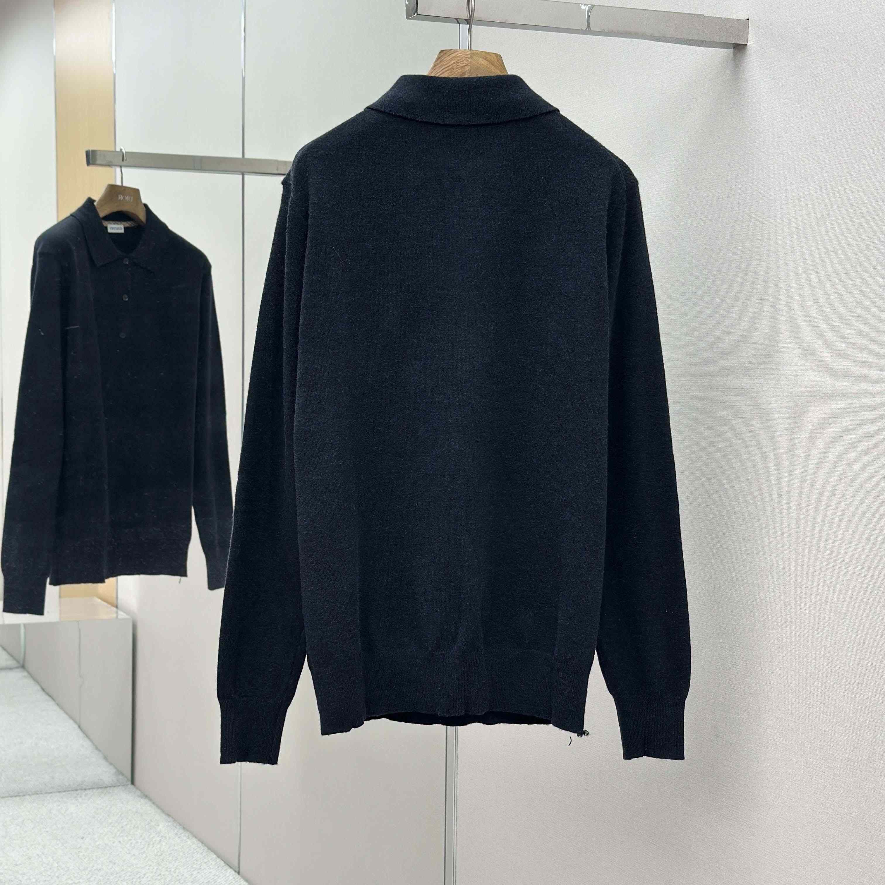 Burberry Long-sleeve Cashmere Blend Polo Shirt - DopestKickz