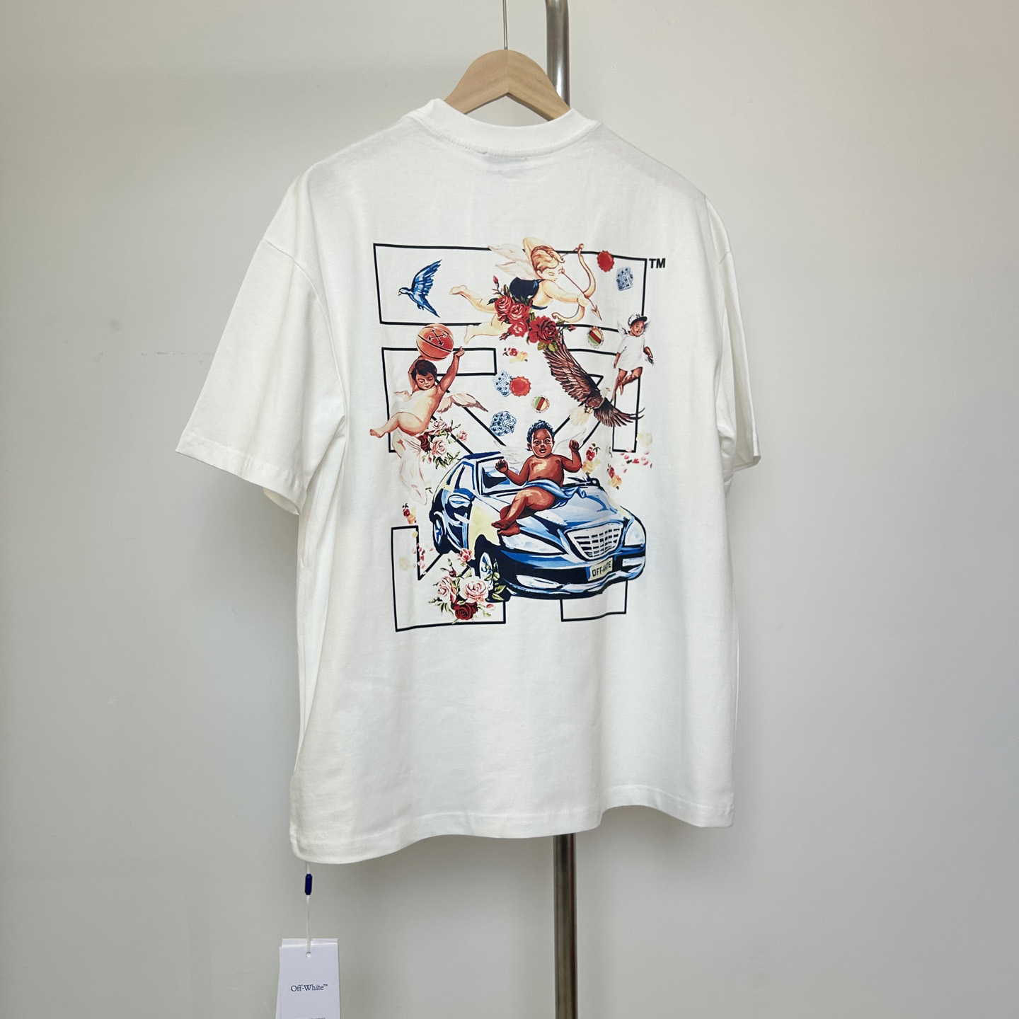 Off-White White Fresco Arrow T-Shirt    - DopestKickz