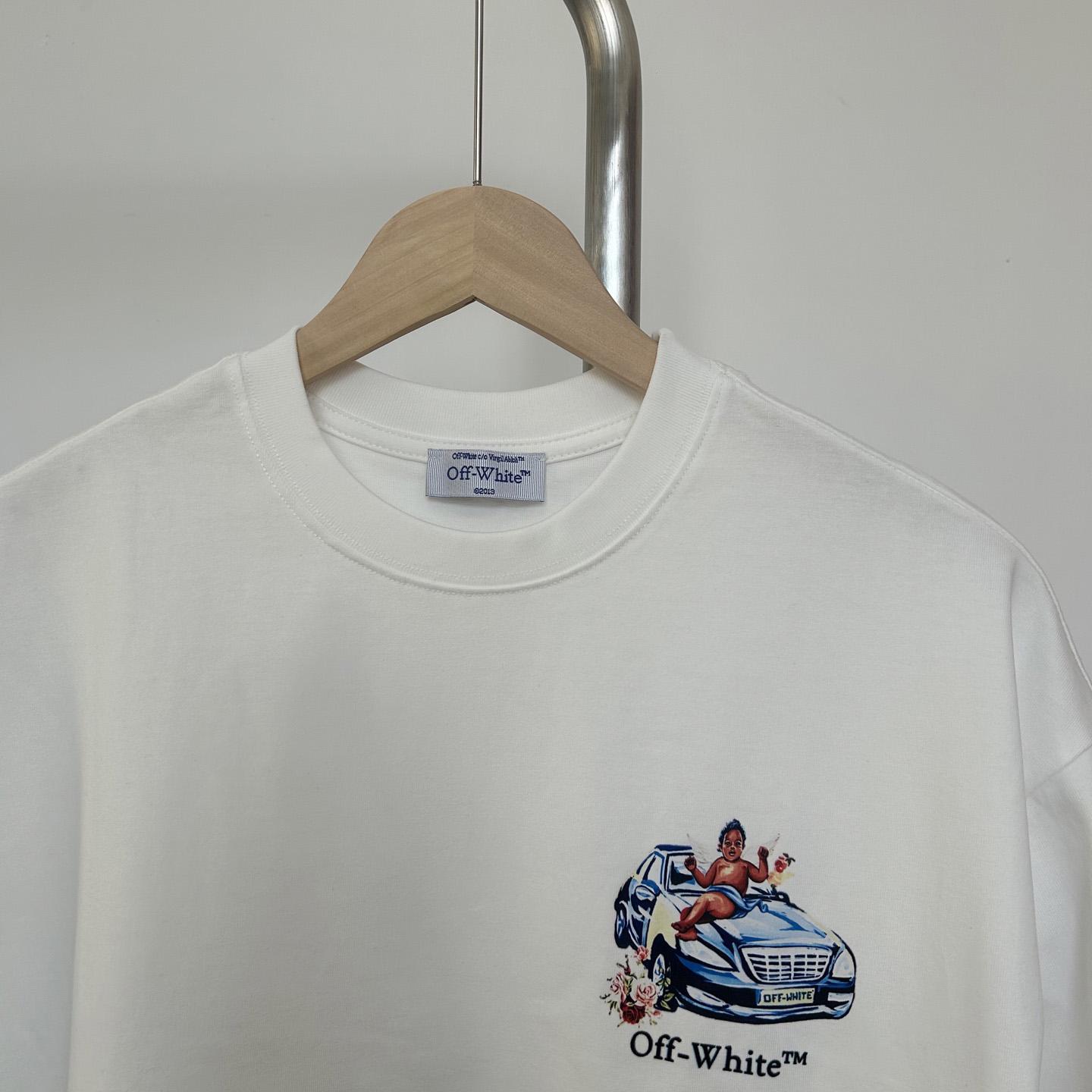 Off-White White Fresco Arrow T-Shirt    - DopestKickz