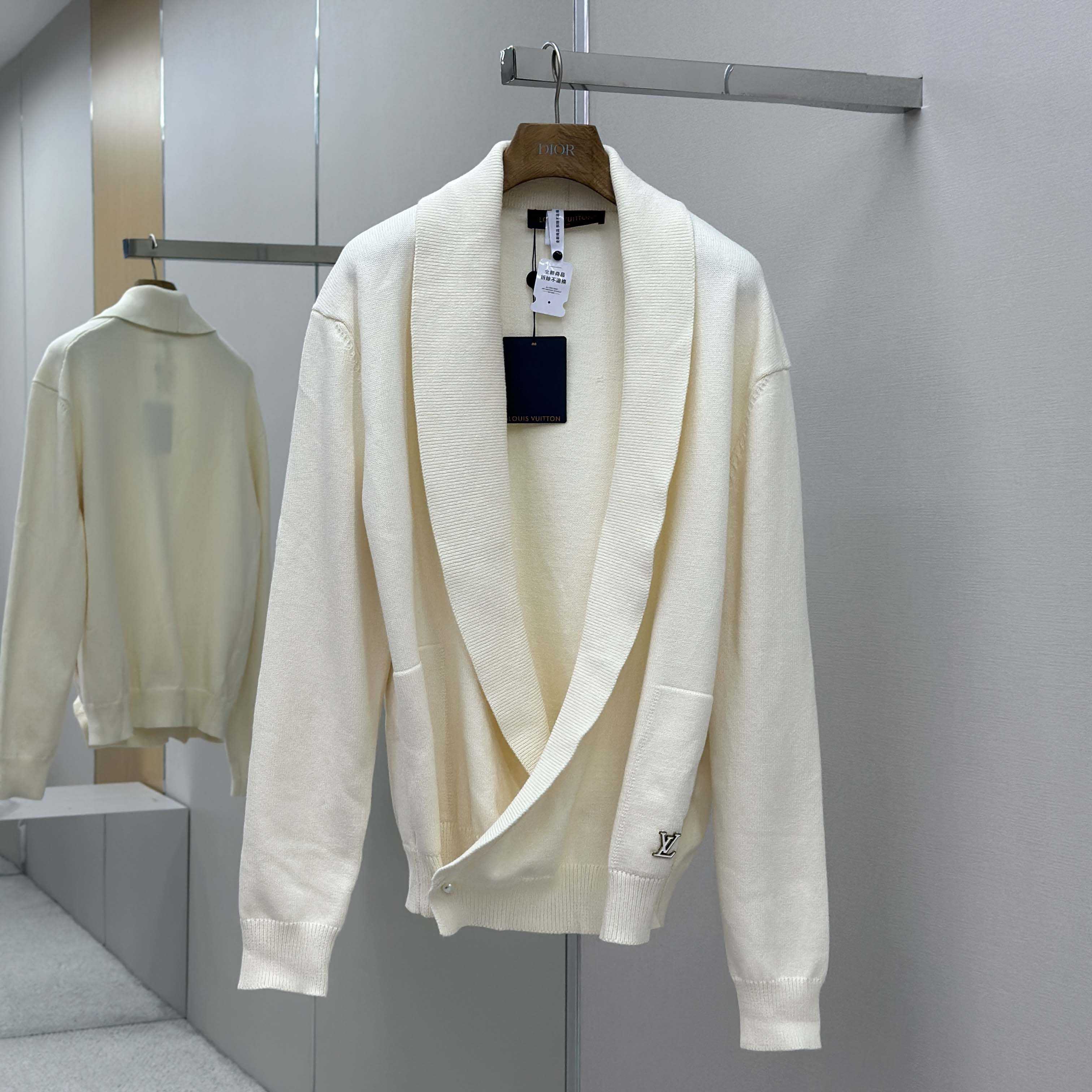 Louis Vuitton Shawl Collar Knit Jacket   1AHVNR - DopestKickz