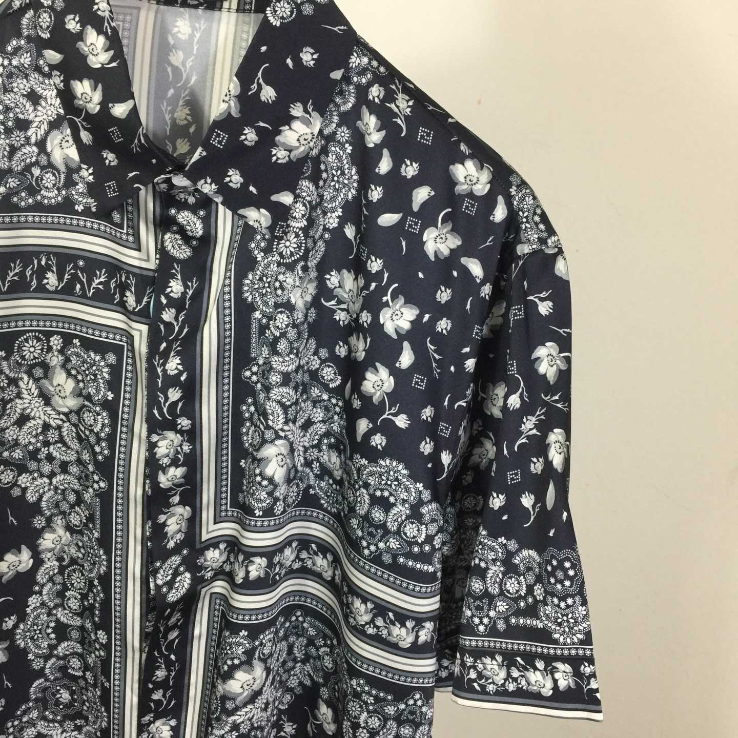 Fendi White And Blue Silk Shirt & Shorts - DopestKickz