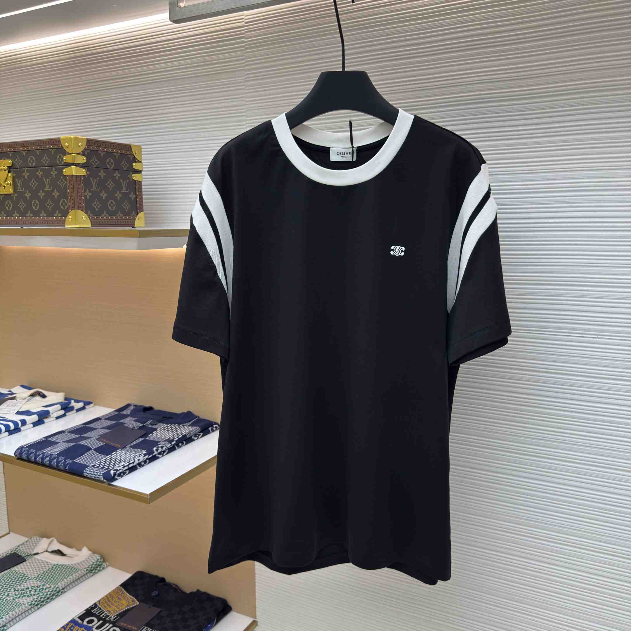 Celine Triomphe Regular T-shirt In Cotton Jersey - DopestKickz