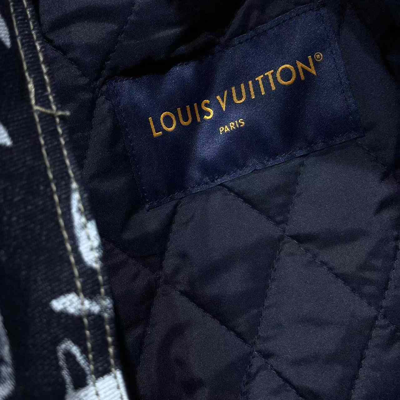 Louis Vuitton Denim Collarless Jacket  1AILLL - DopestKickz