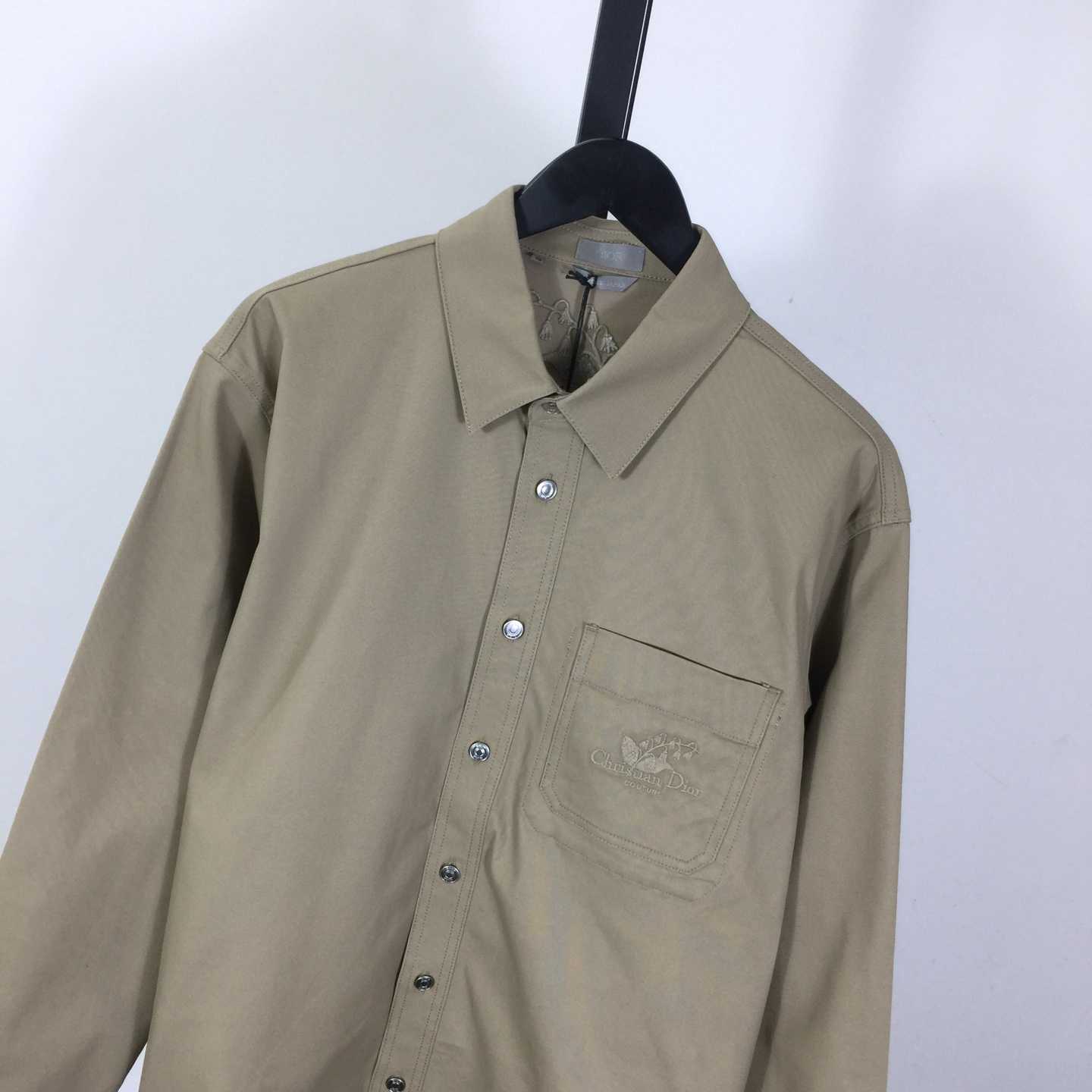 Christian Dior Couture Lily of the Valley Shirt Beige Cotton Tvvill - DopestKickz