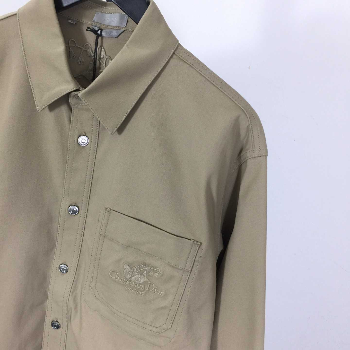 Christian Dior Couture Lily of the Valley Shirt Beige Cotton Tvvill - DopestKickz