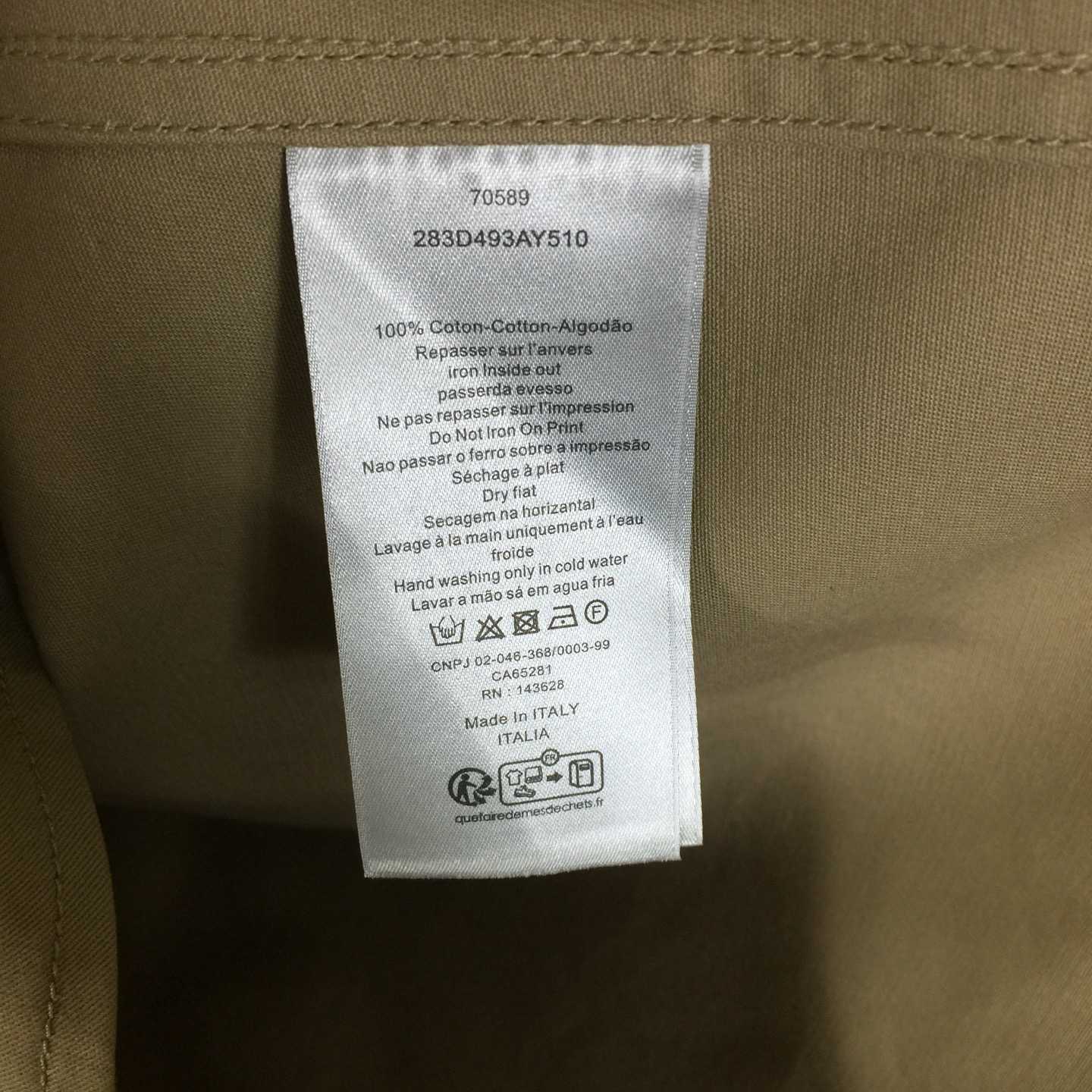 Christian Dior Couture Lily of the Valley Shirt Beige Cotton Tvvill - DopestKickz