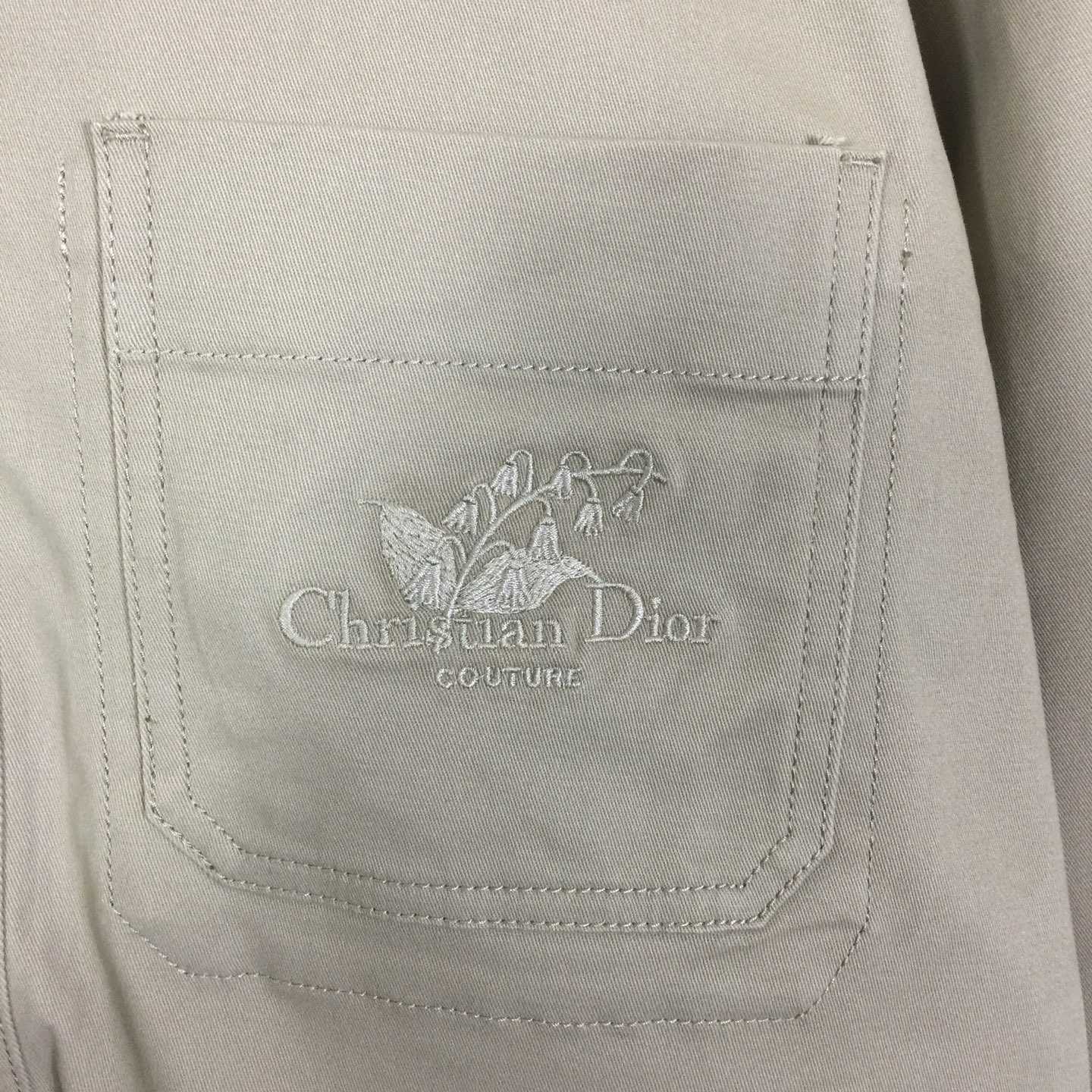 Christian Dior Couture Lily of the Valley Shirt Beige Cotton Tvvill - DopestKickz