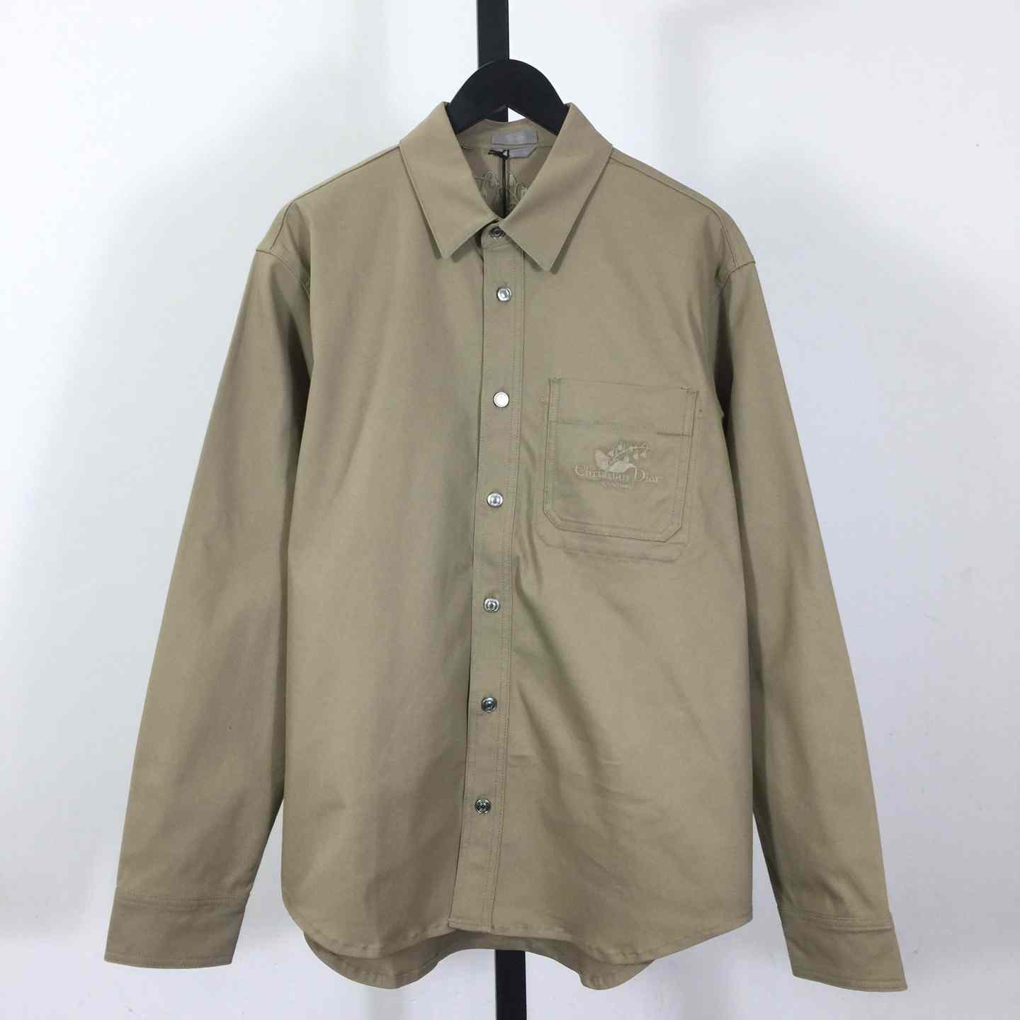 Christian Dior Couture Lily of the Valley Shirt Beige Cotton Tvvill - DopestKickz