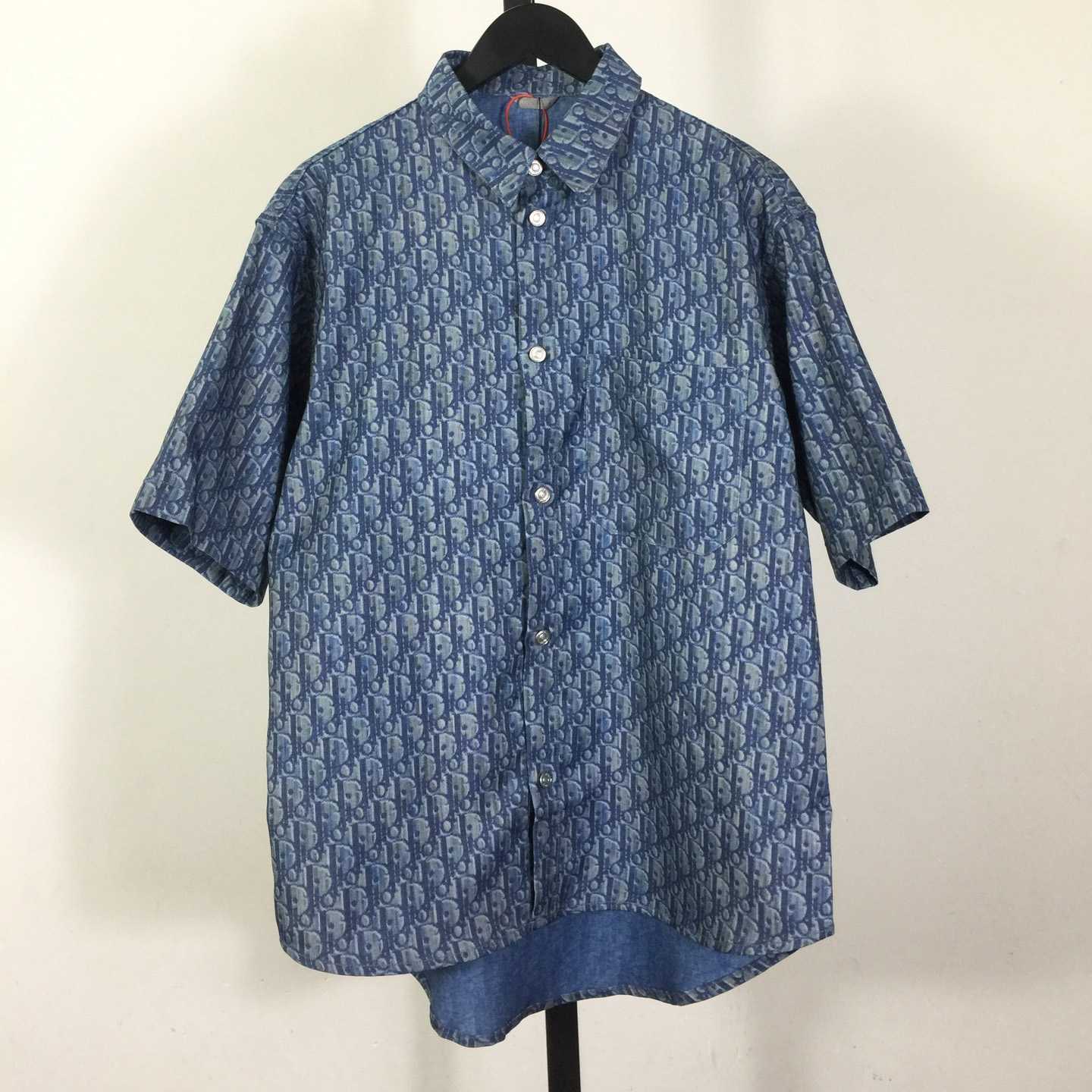 Dior Oblique Short-Sleeved Shirt  - DopestKickz