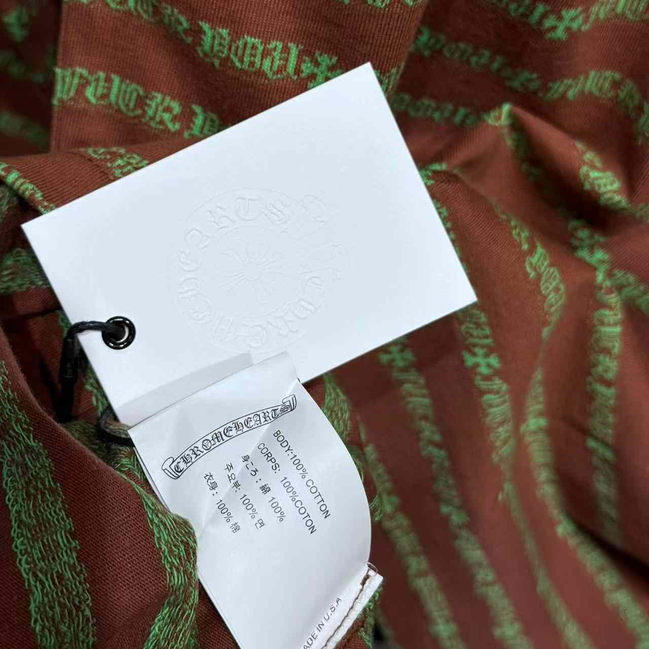 Chrome Heart Striped Polo Shirt - DopestKickz