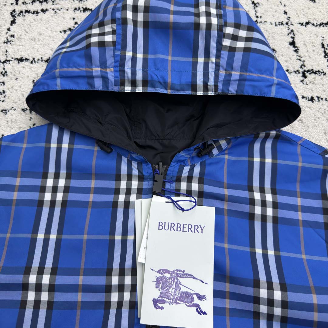 Burberry Reversible Check Hooded Jacket - DopestKickz
