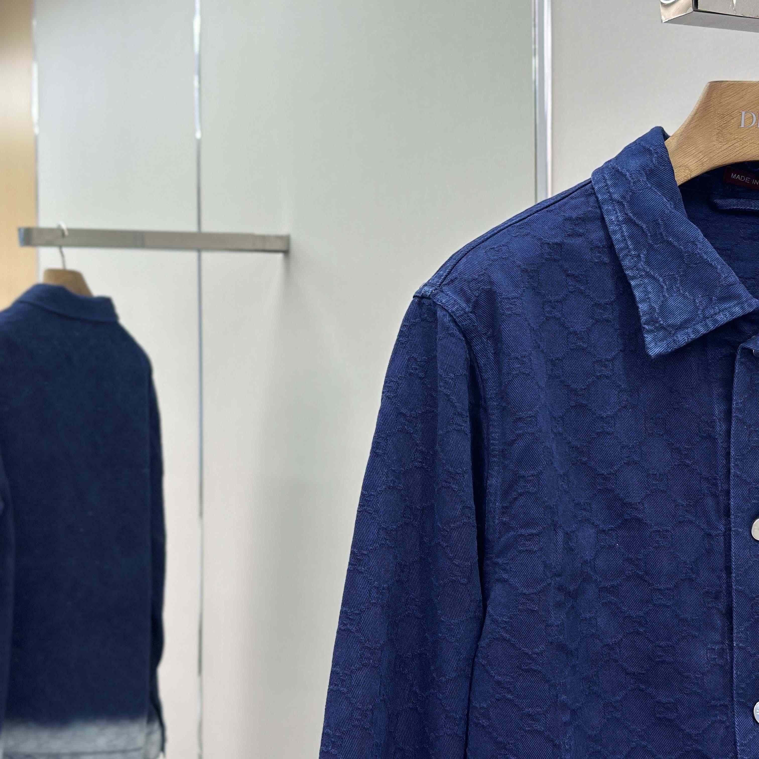 Gucci Bleached GG Cotton Denim Jacquard Shirt - DopestKickz