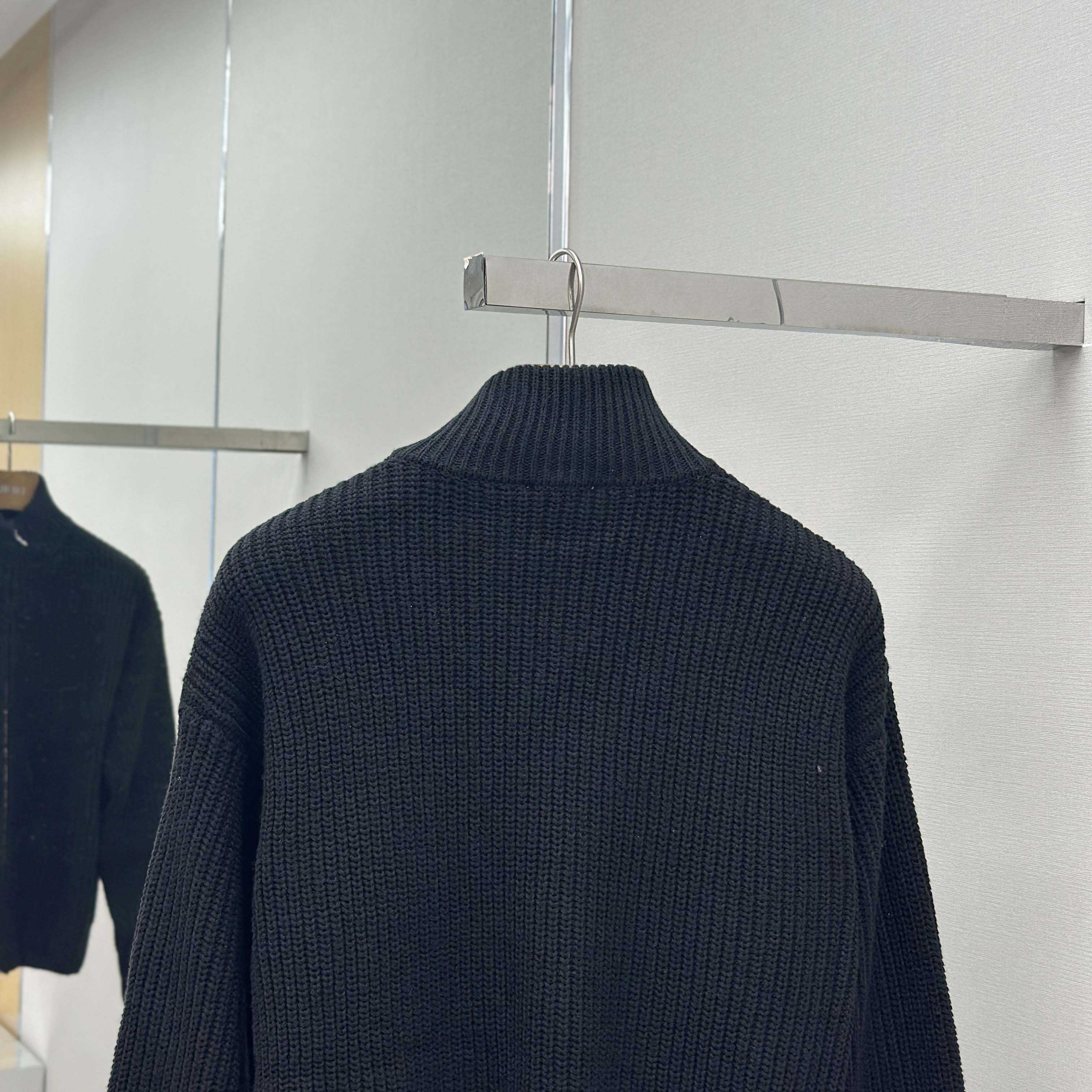 Celine Triomphe Trucker Sweater In Ribbed Wool  - DopestKickz