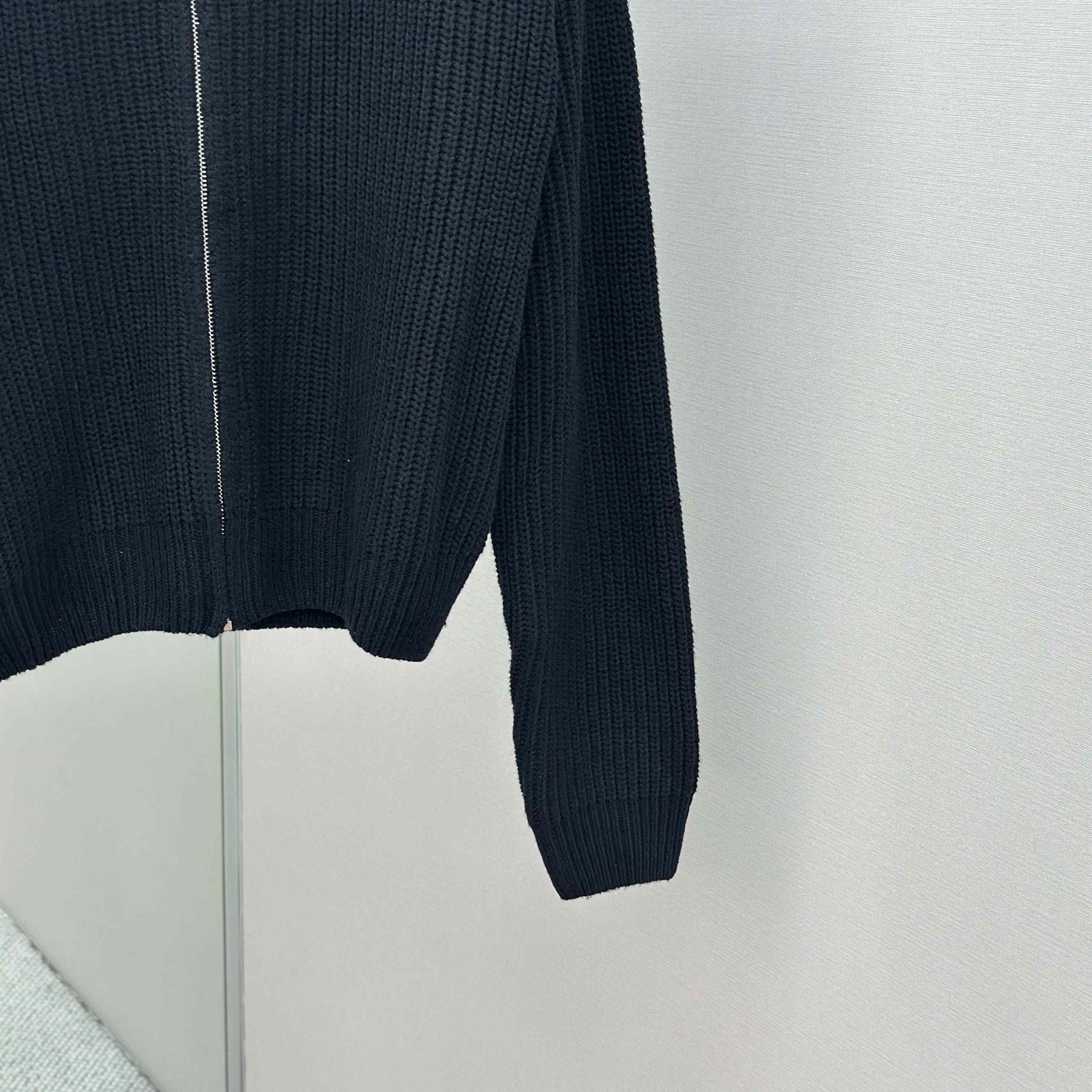 Celine Triomphe Trucker Sweater In Ribbed Wool  - DopestKickz