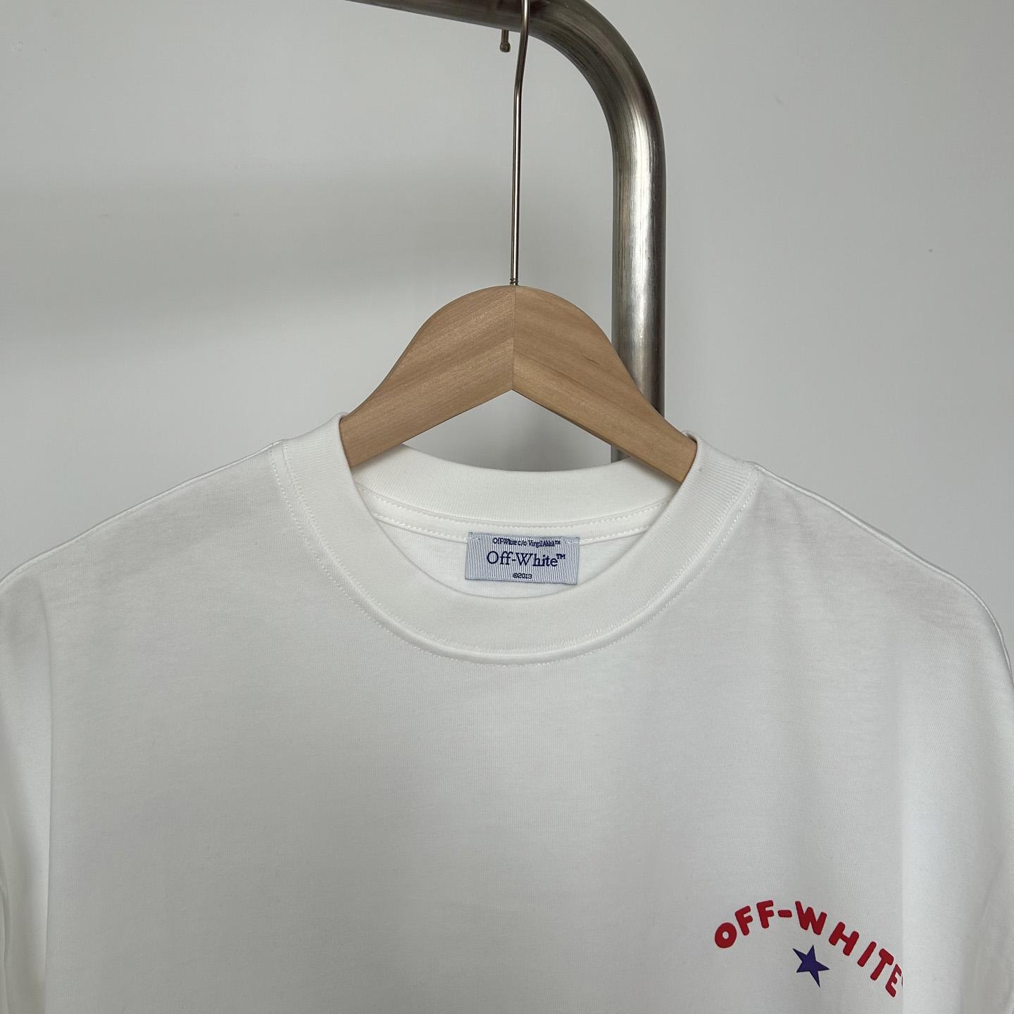 Off-White White Starry Arrow T-Shirt - DopestKickz