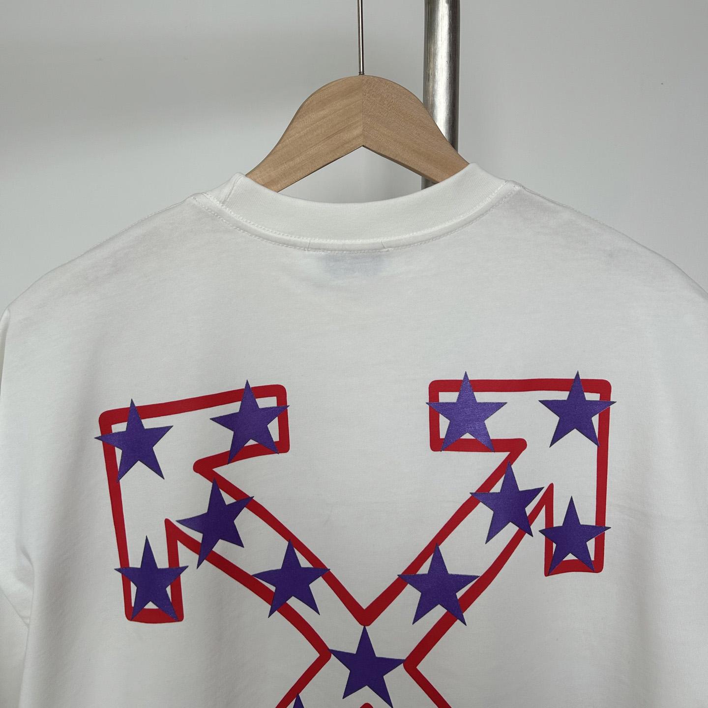 Off-White White Starry Arrow T-Shirt - DopestKickz