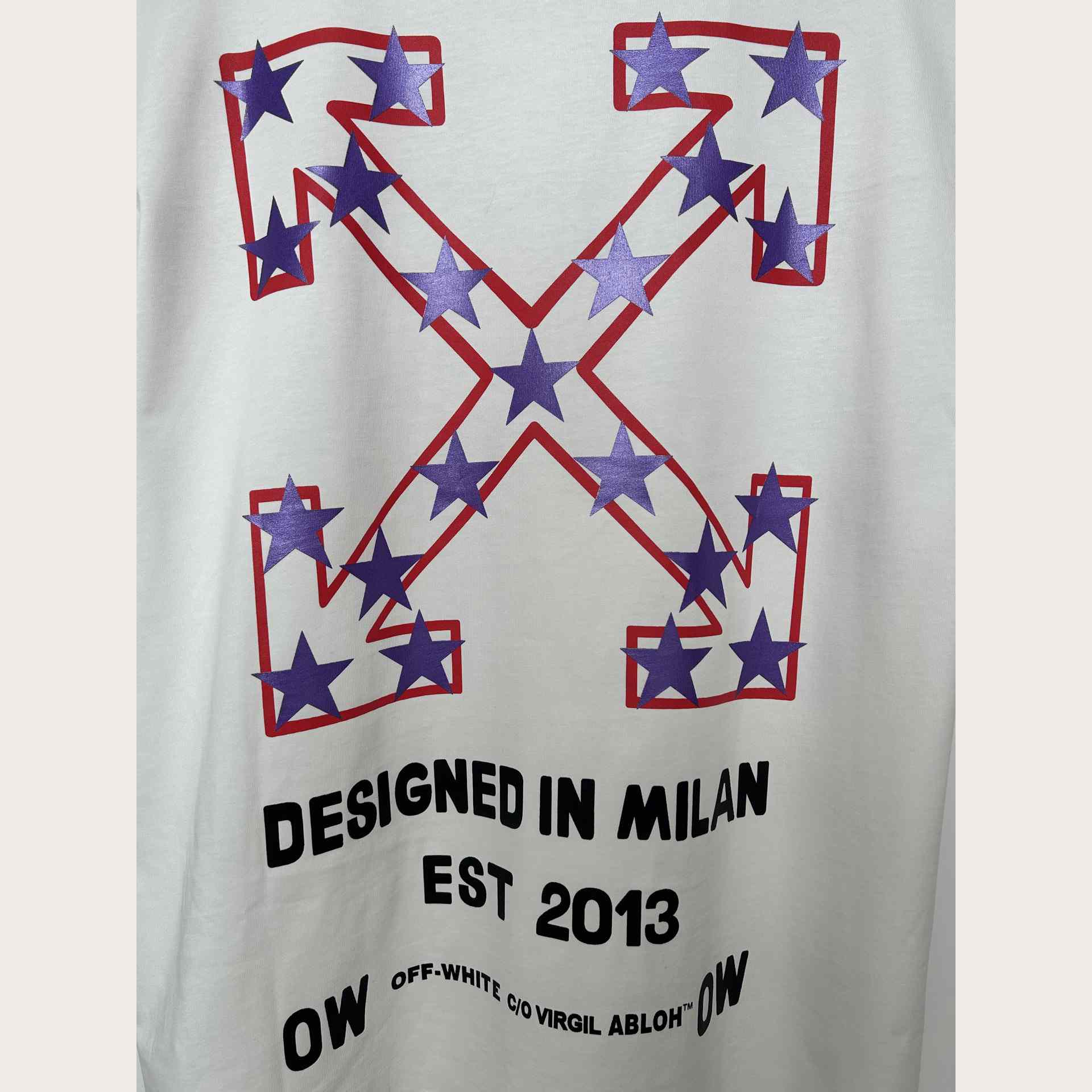 Off-White White Starry Arrow T-Shirt - DopestKickz
