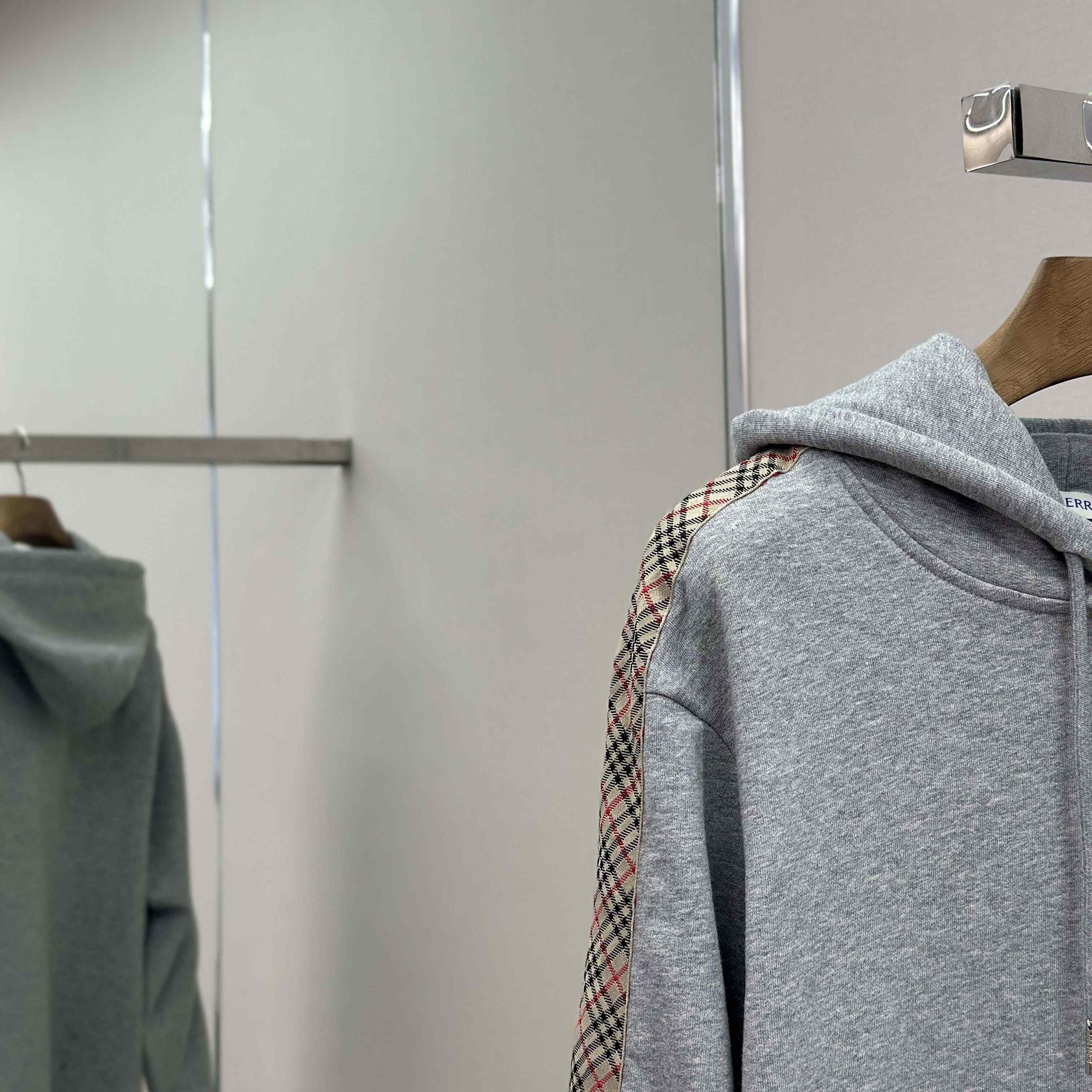 Burberry Check Trim Cotton Hoodie - DopestKickz