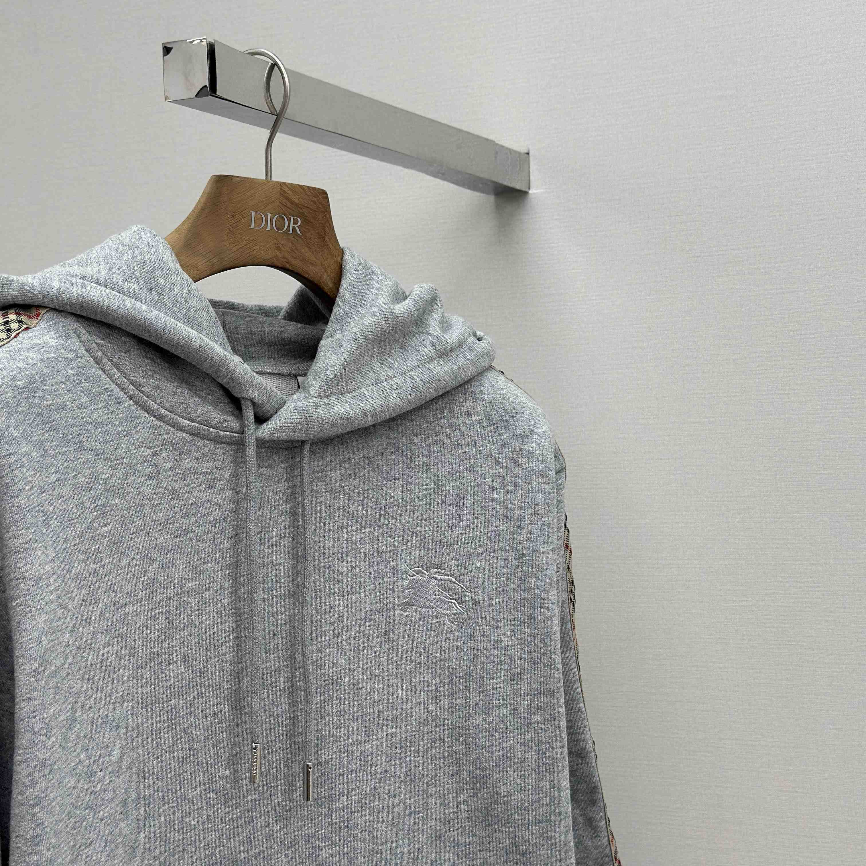 Burberry Check Trim Cotton Hoodie - DopestKickz