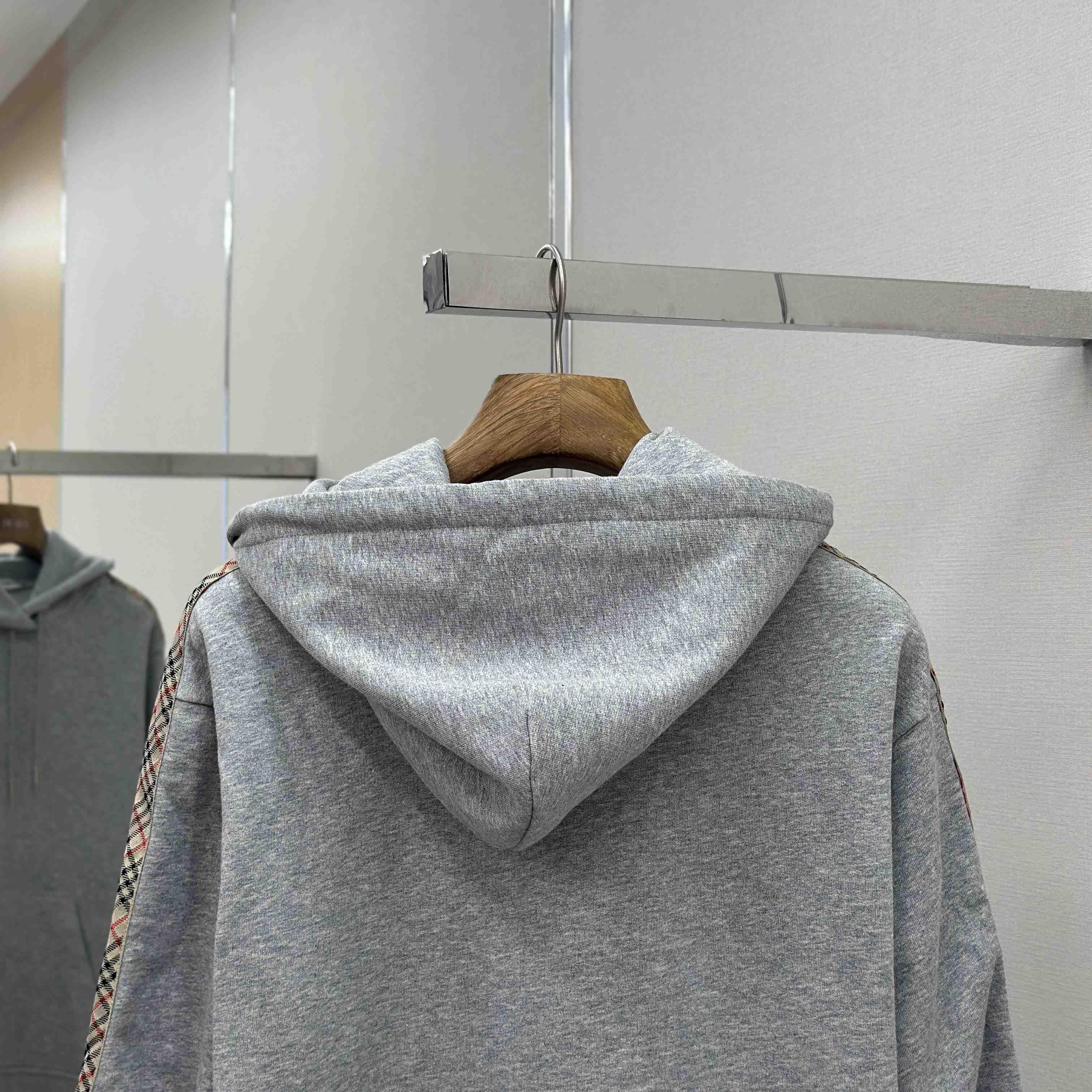 Burberry Check Trim Cotton Hoodie - DopestKickz