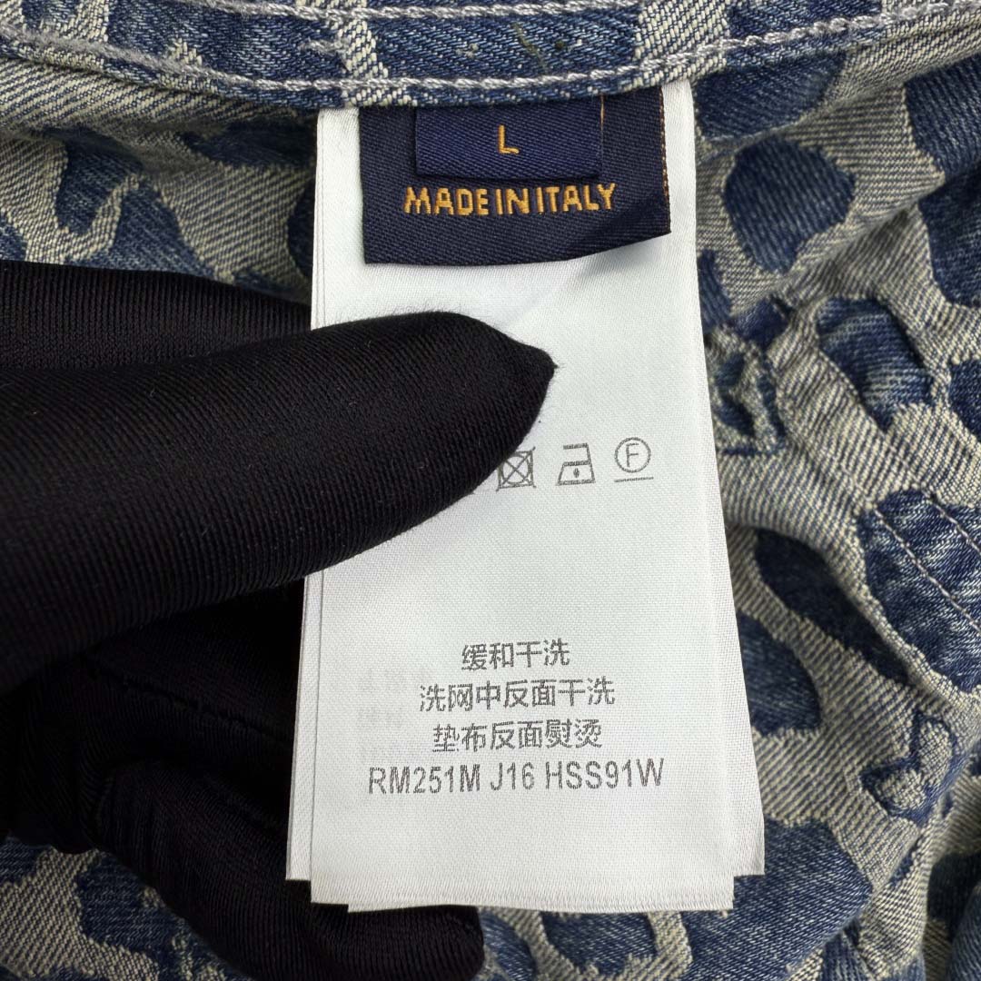 Louis Vuitton Jacquard Workwear Denim Shirts - DopestKickz