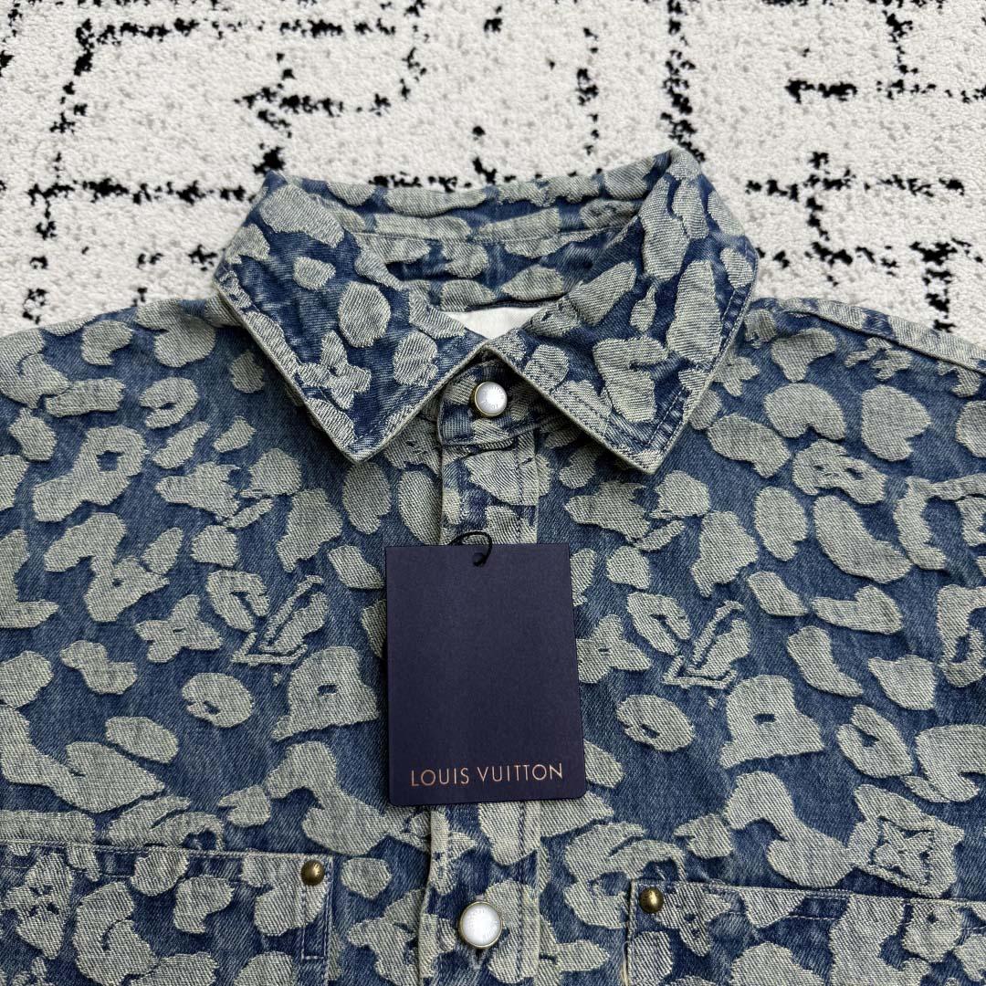 Louis Vuitton Jacquard Workwear Denim Shirts - DopestKickz
